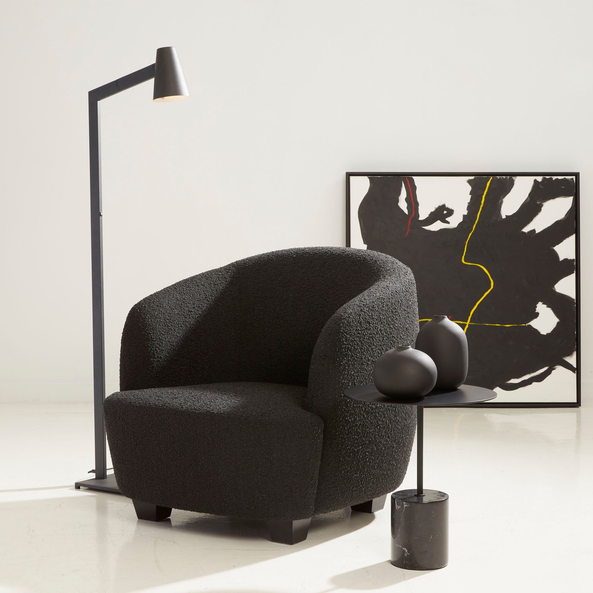Tilt Floor Lamp Black