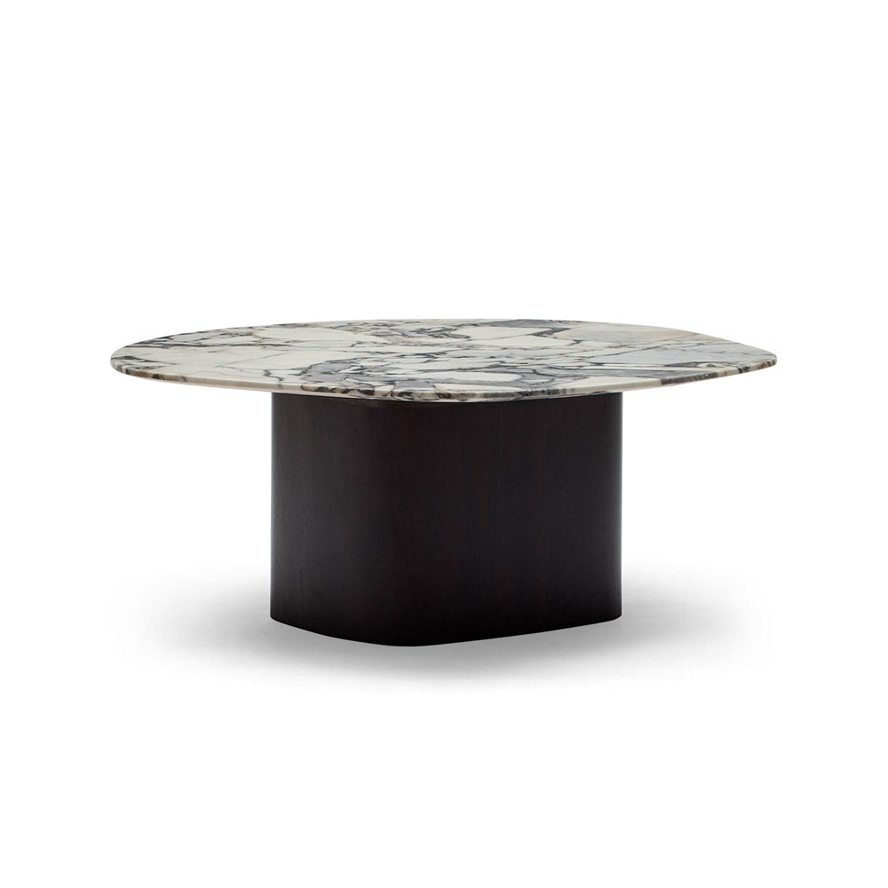 Lola Coffee Table Walnut Tempest Marble Small Ex-Display