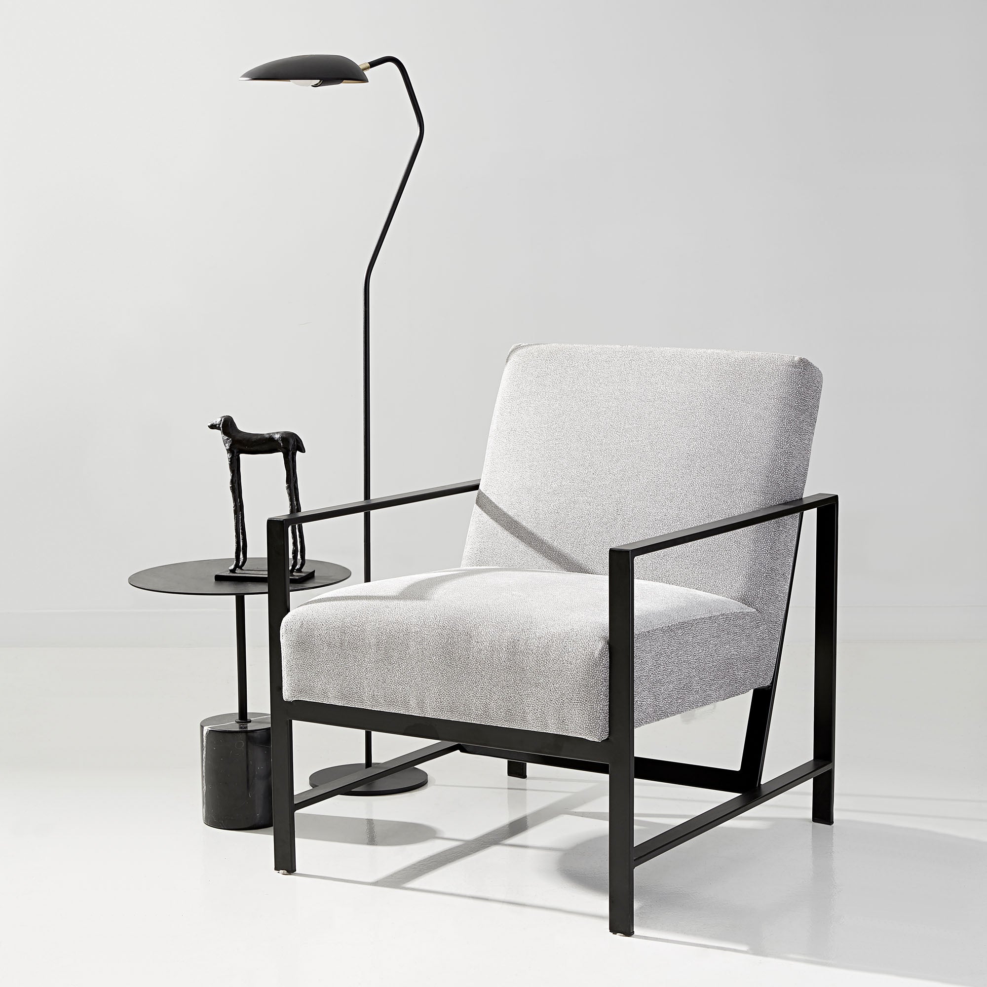 Suri Side Table Marble Black