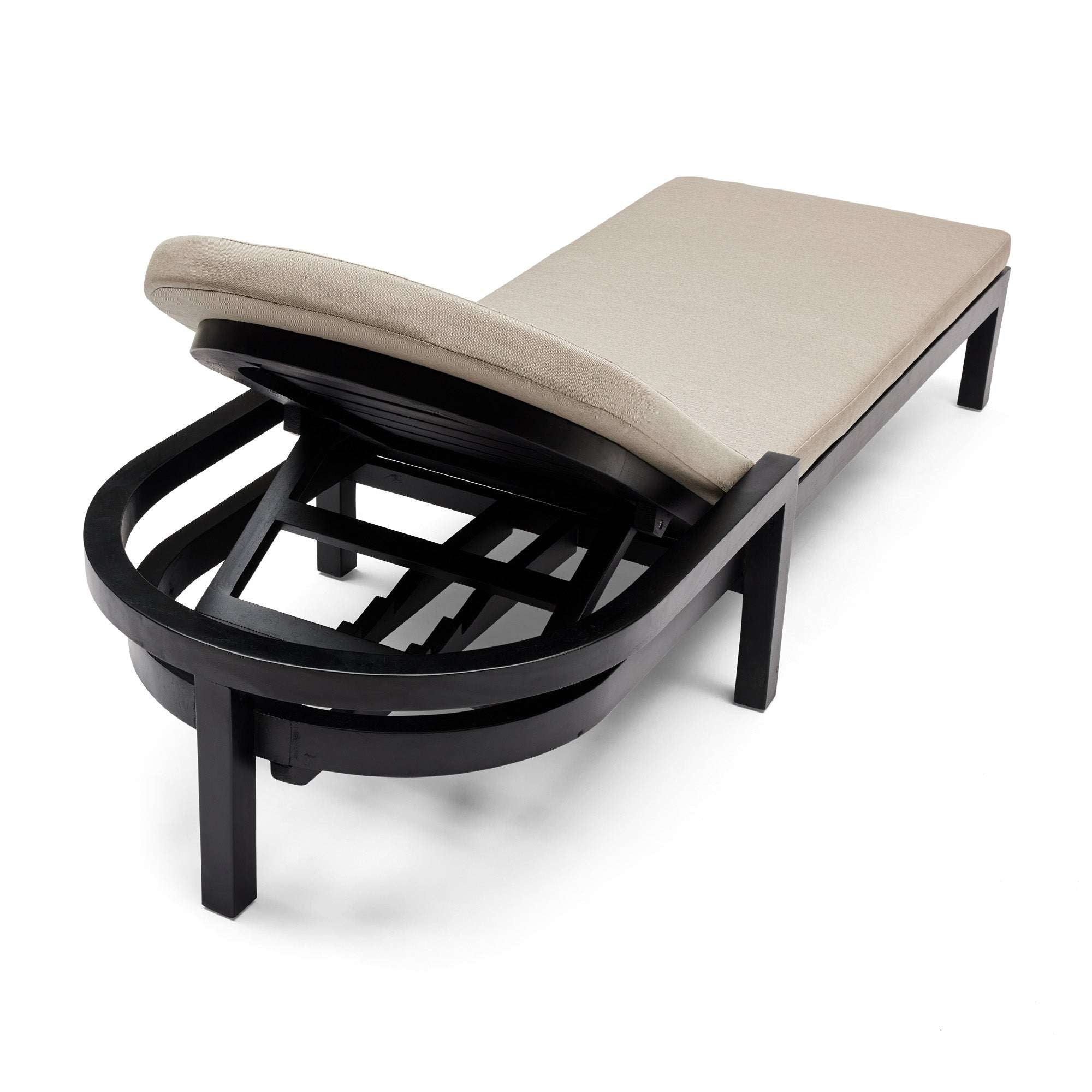 Java Outdoor Sun Lounge Black & Taupe Ex-Display