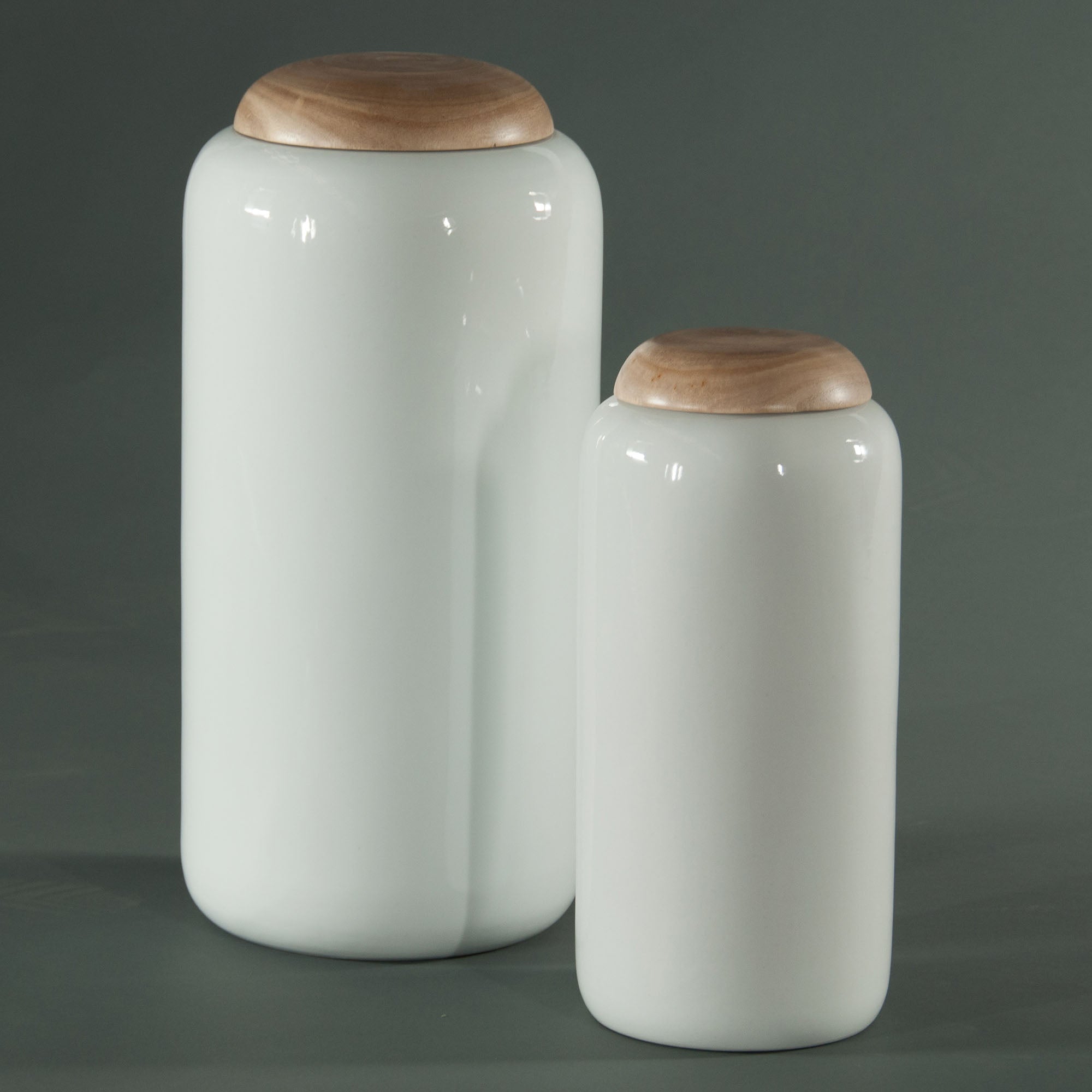 Ceramic Jar Wooden Lid