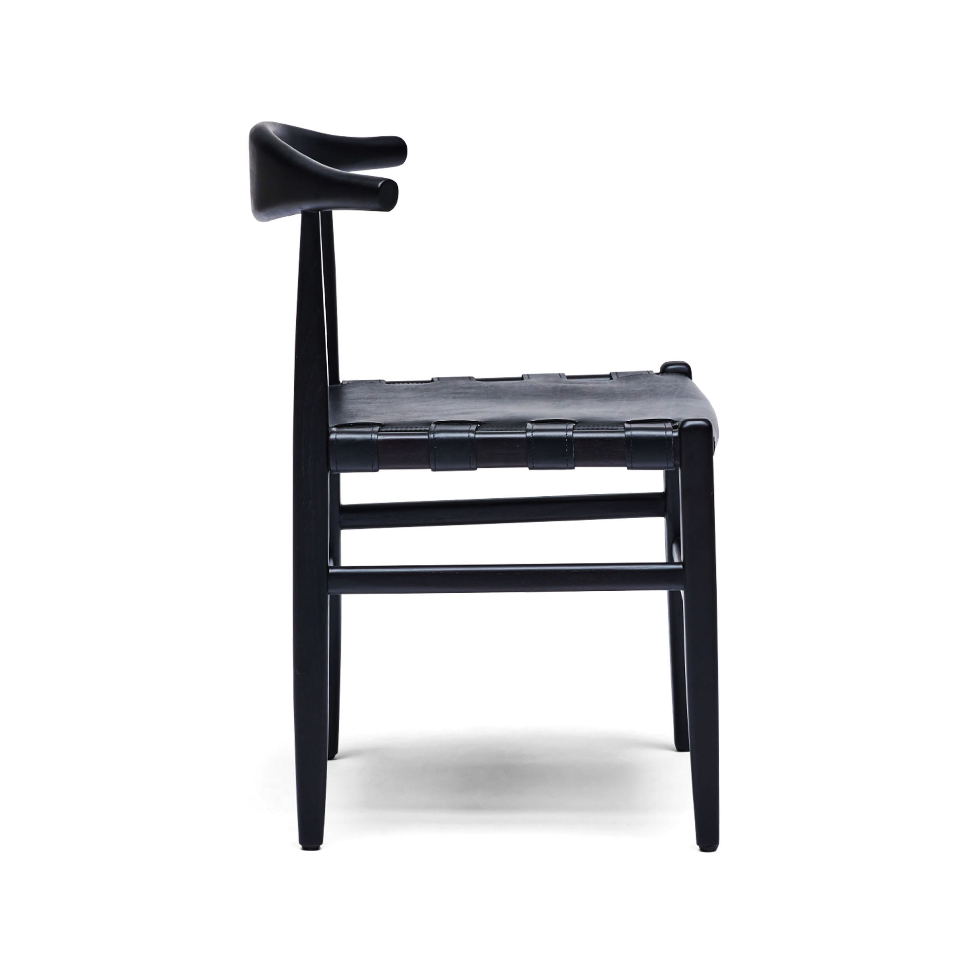 Laurent Leather Chair Black
