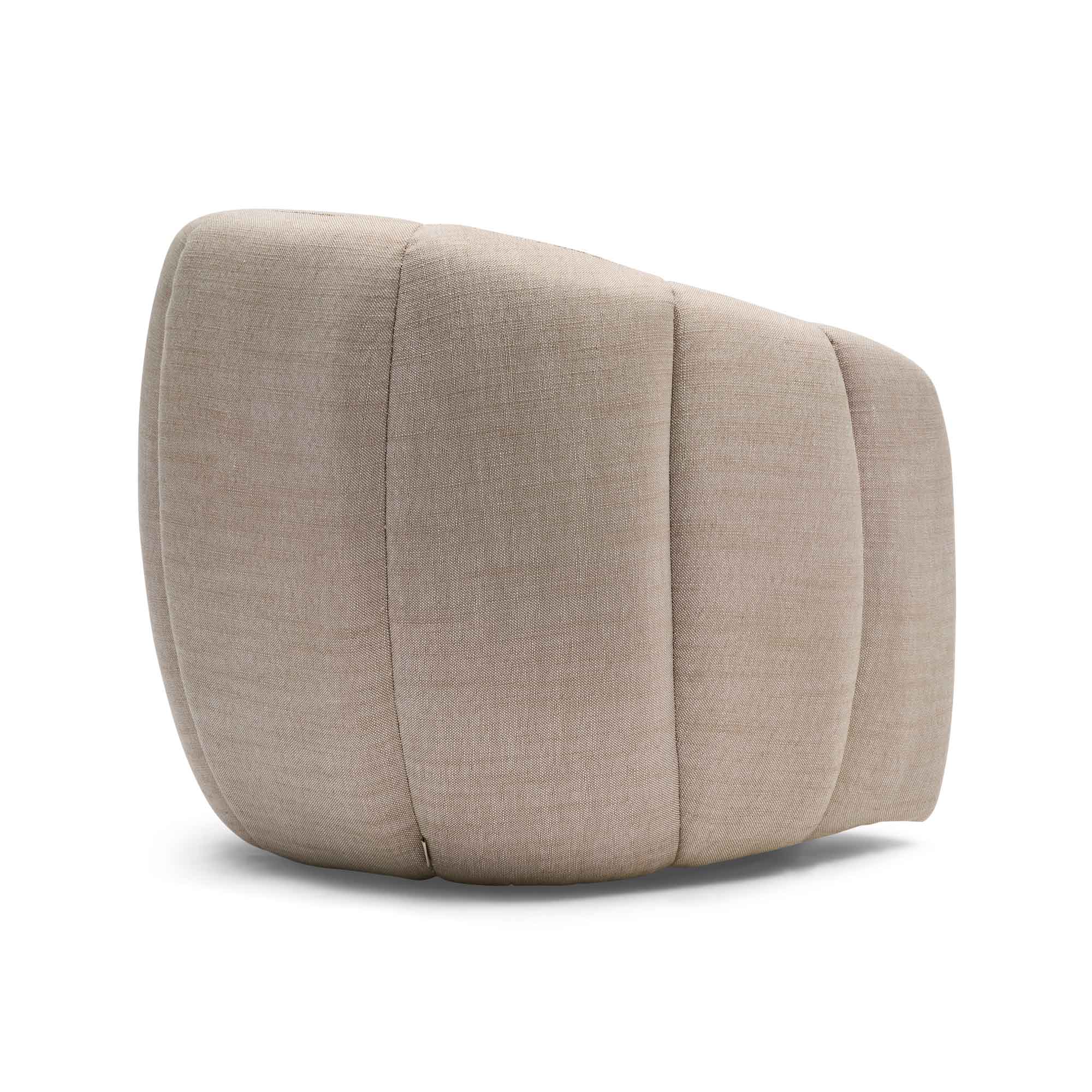 Asher Swivel Chair Ivory & Taupe