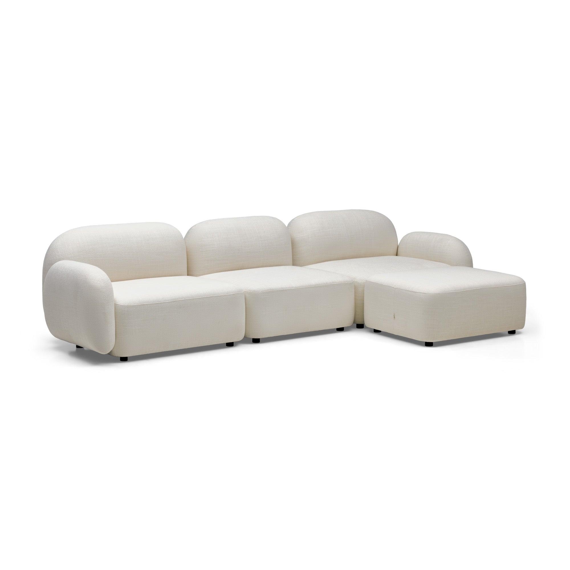 Oslo Modular Sofa Ivory 3 Seat Right Chaise