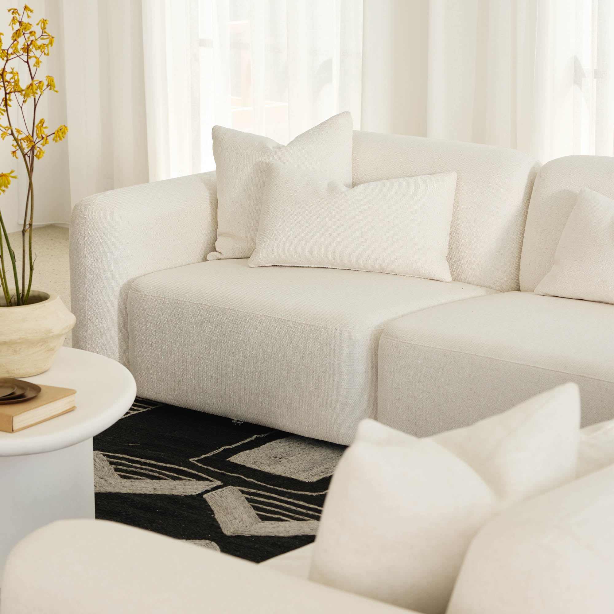 Pascal Modular Sofa Ivory White 2 Seat