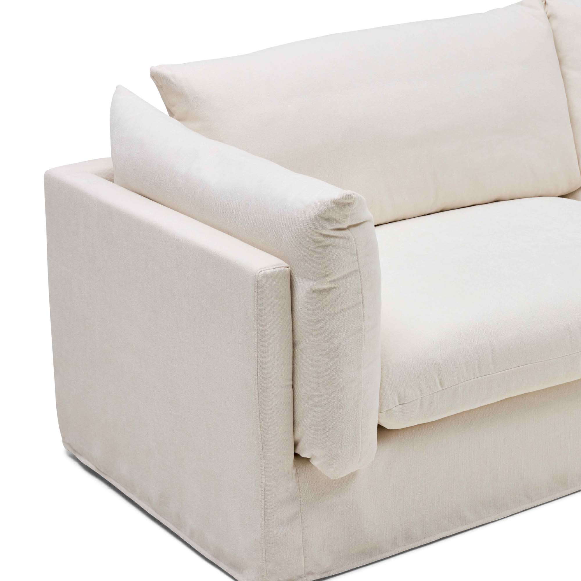 Mia Modular Sofa Ivory 2 Seat Right Chaise