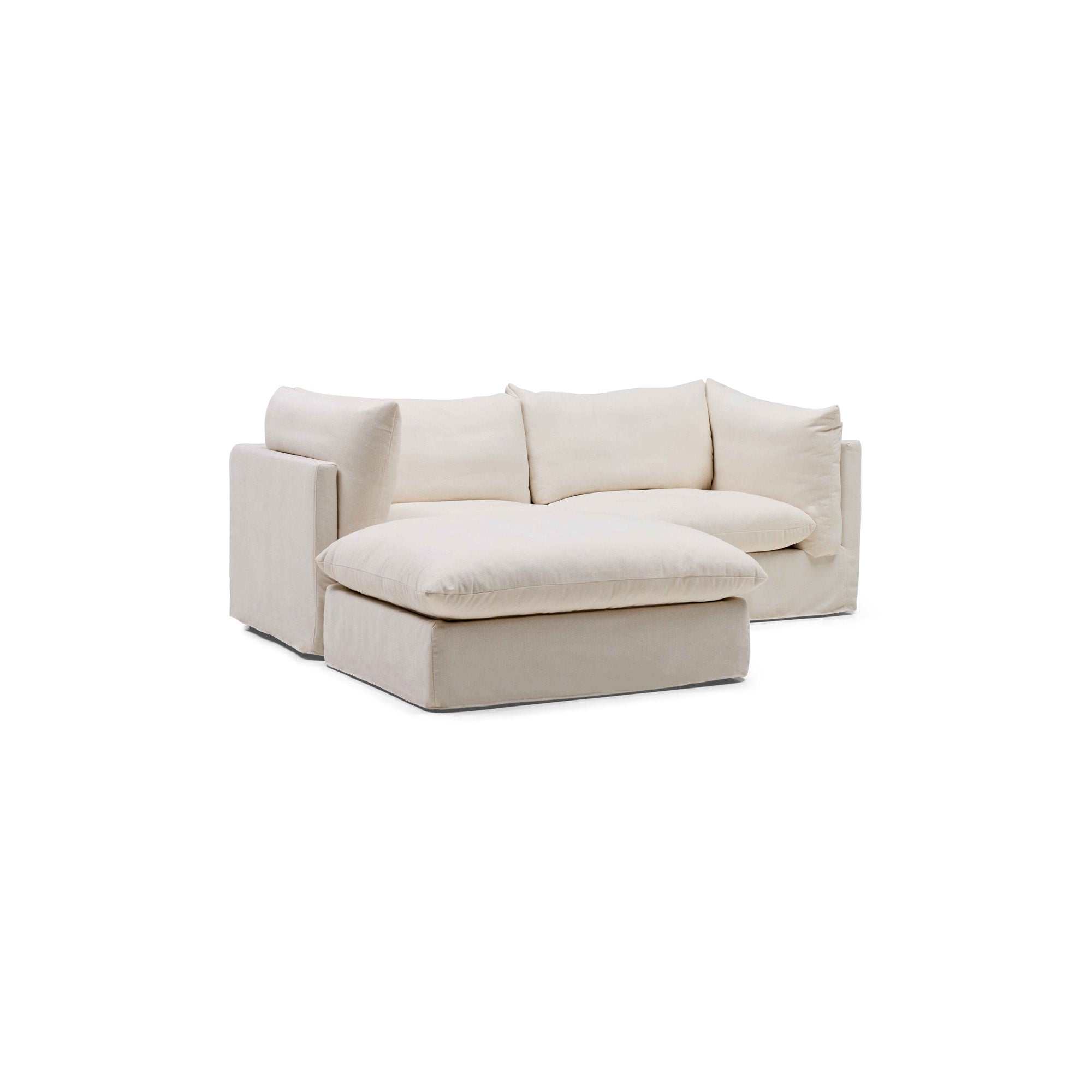 Mia Modular Sofa Ivory 2 Seat Left Chaise