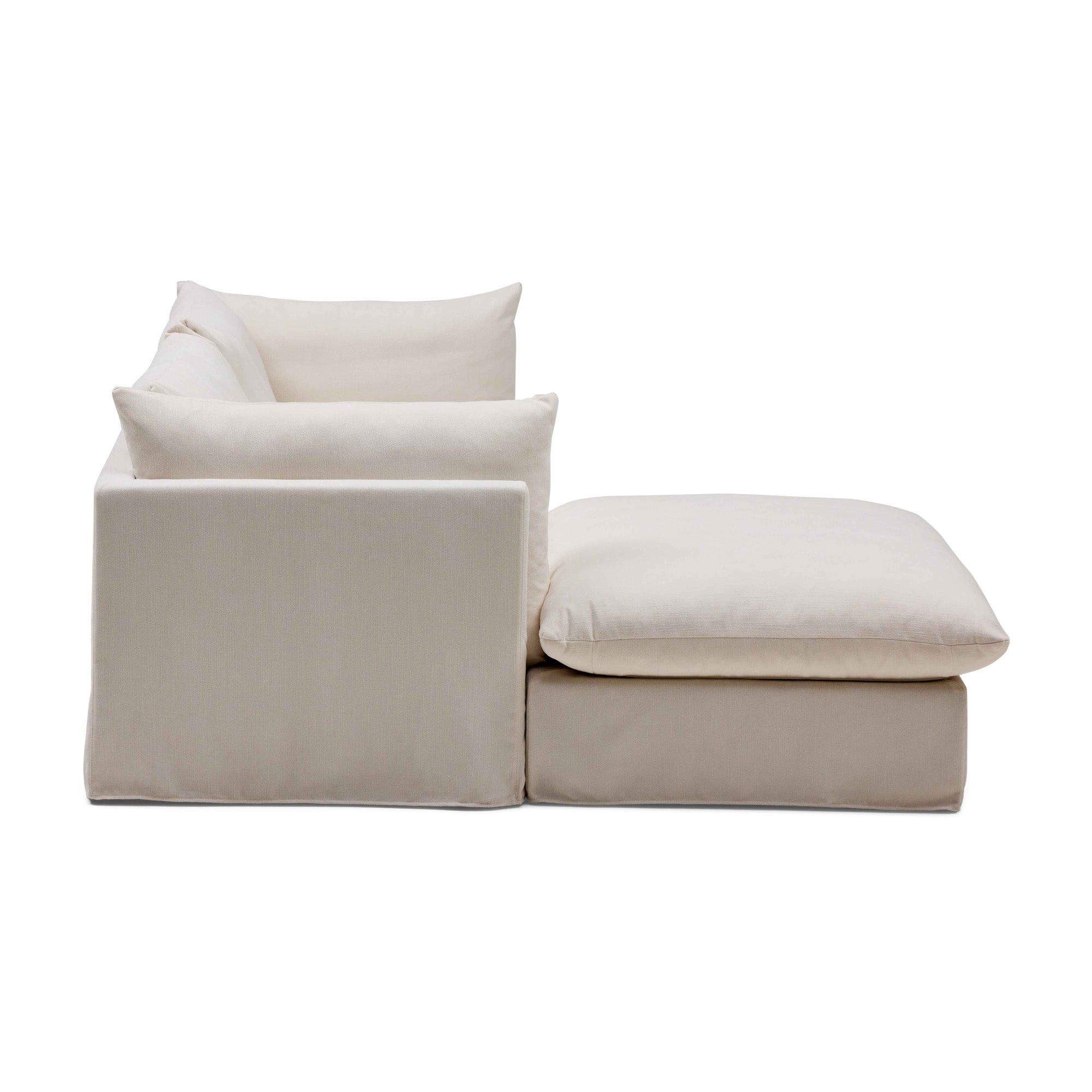 Mia Modular Sofa Ivory 2 Seat Left Chaise