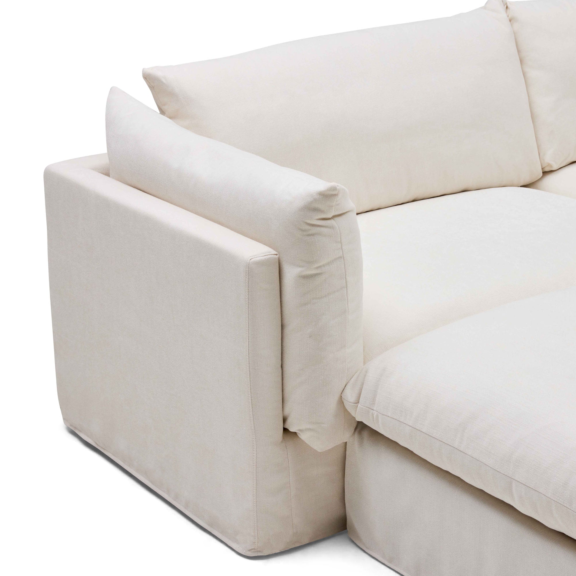 Mia Modular Sofa Ivory 2 Seat Left Chaise