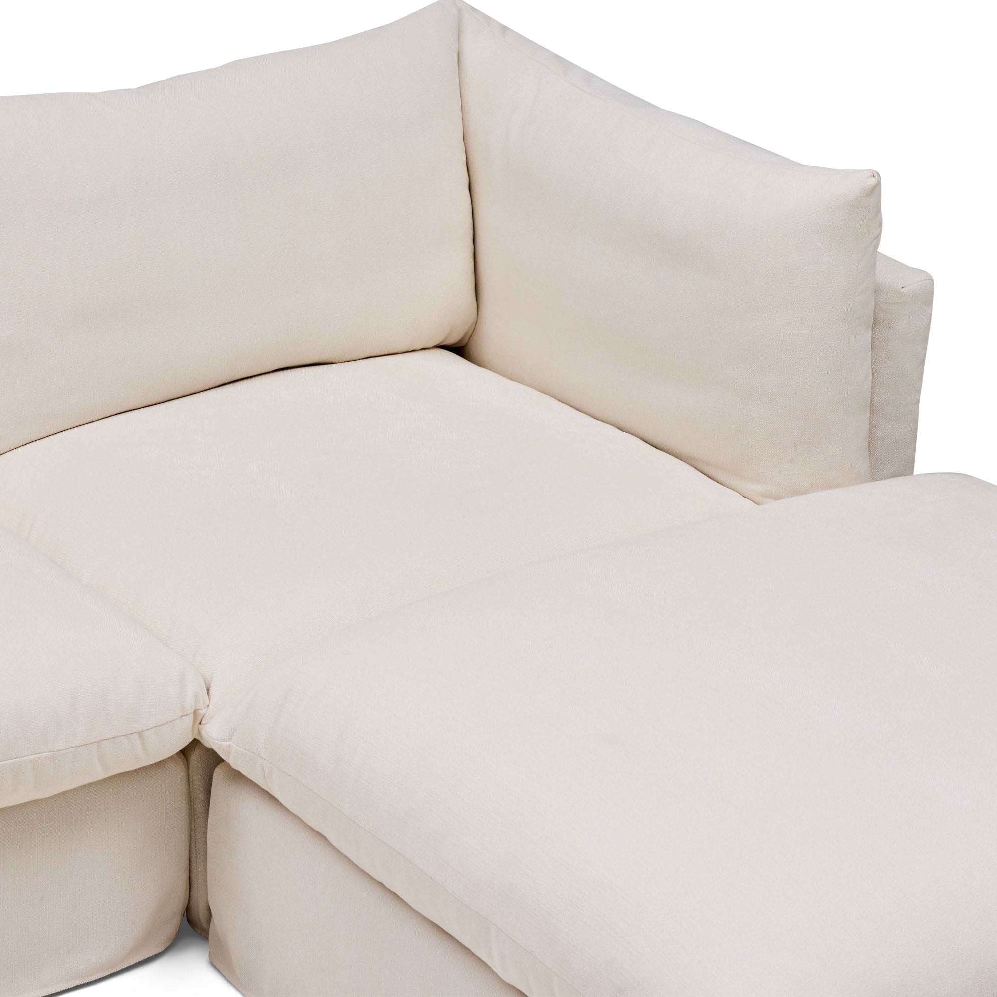 Mia Modular Sofa Ivory 3 Seat Right Chaise