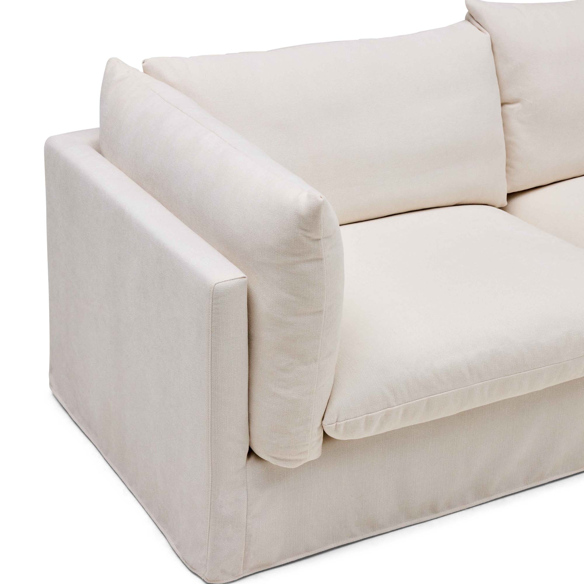 Mia Modular Sofa Ivory 3 Seat Right Chaise