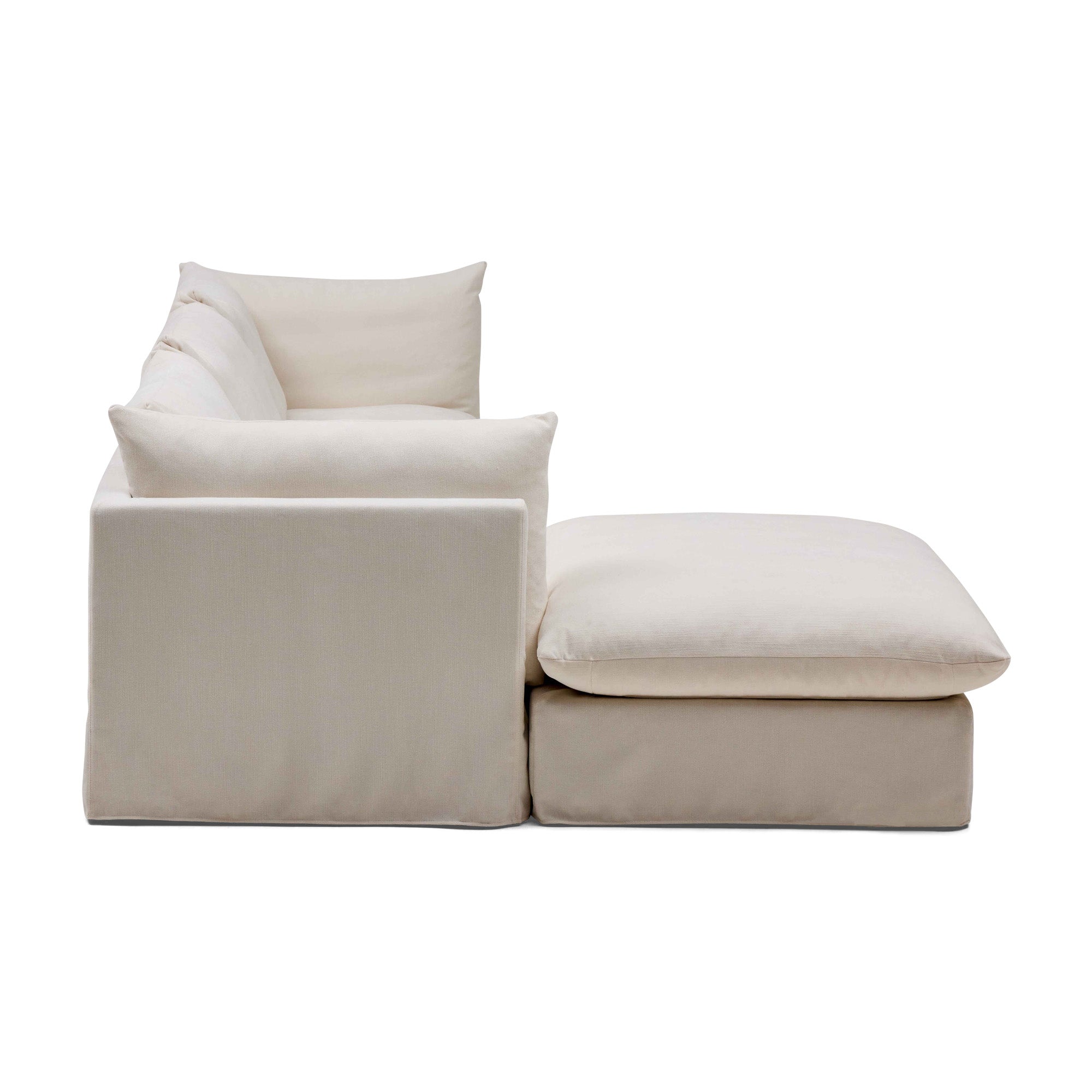 Mia Modular Sofa Ivory 3 Seat Left Chaise