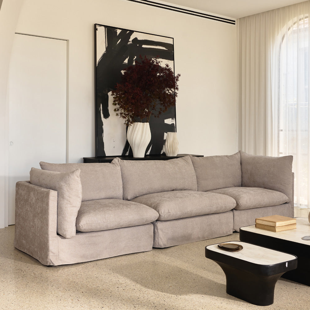 Mia Modular Sofa Oatmeal 3 Seat