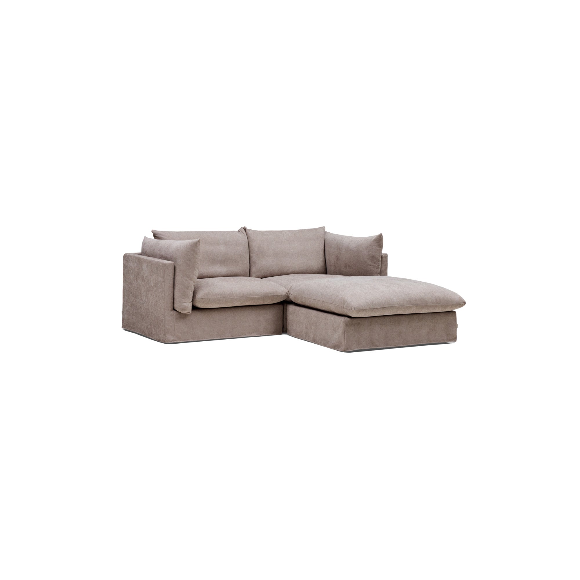 Mia Modular Sofa Oatmeal 2 Seat Right Chaise