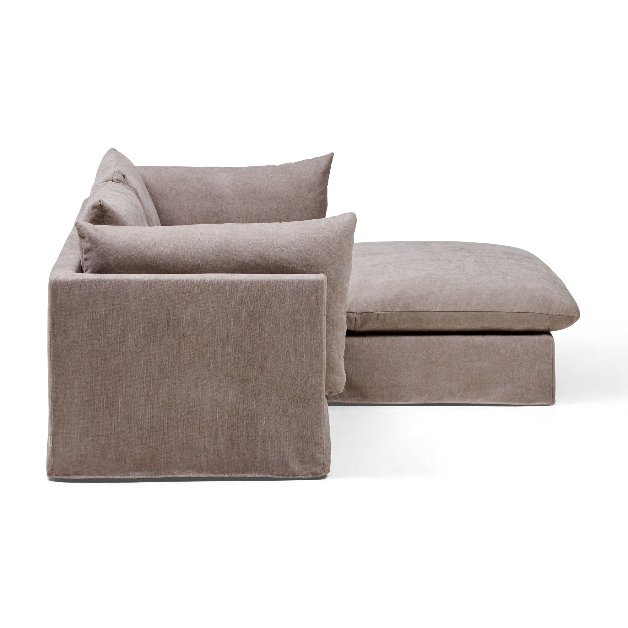 Mia Modular Sofa Oatmeal 2 Seat Right Chaise