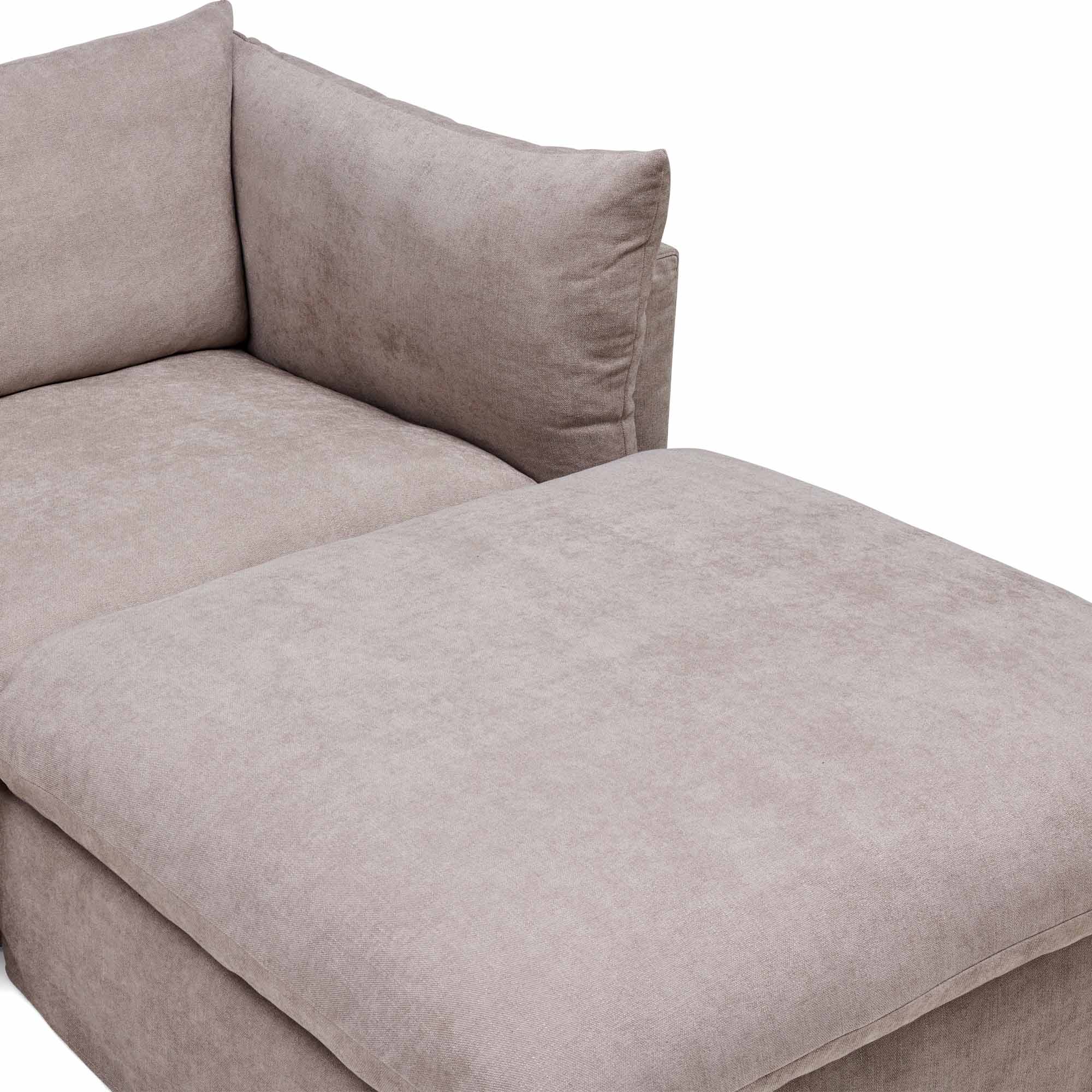 Mia Modular Sofa Oatmeal 2 Seat Right Chaise