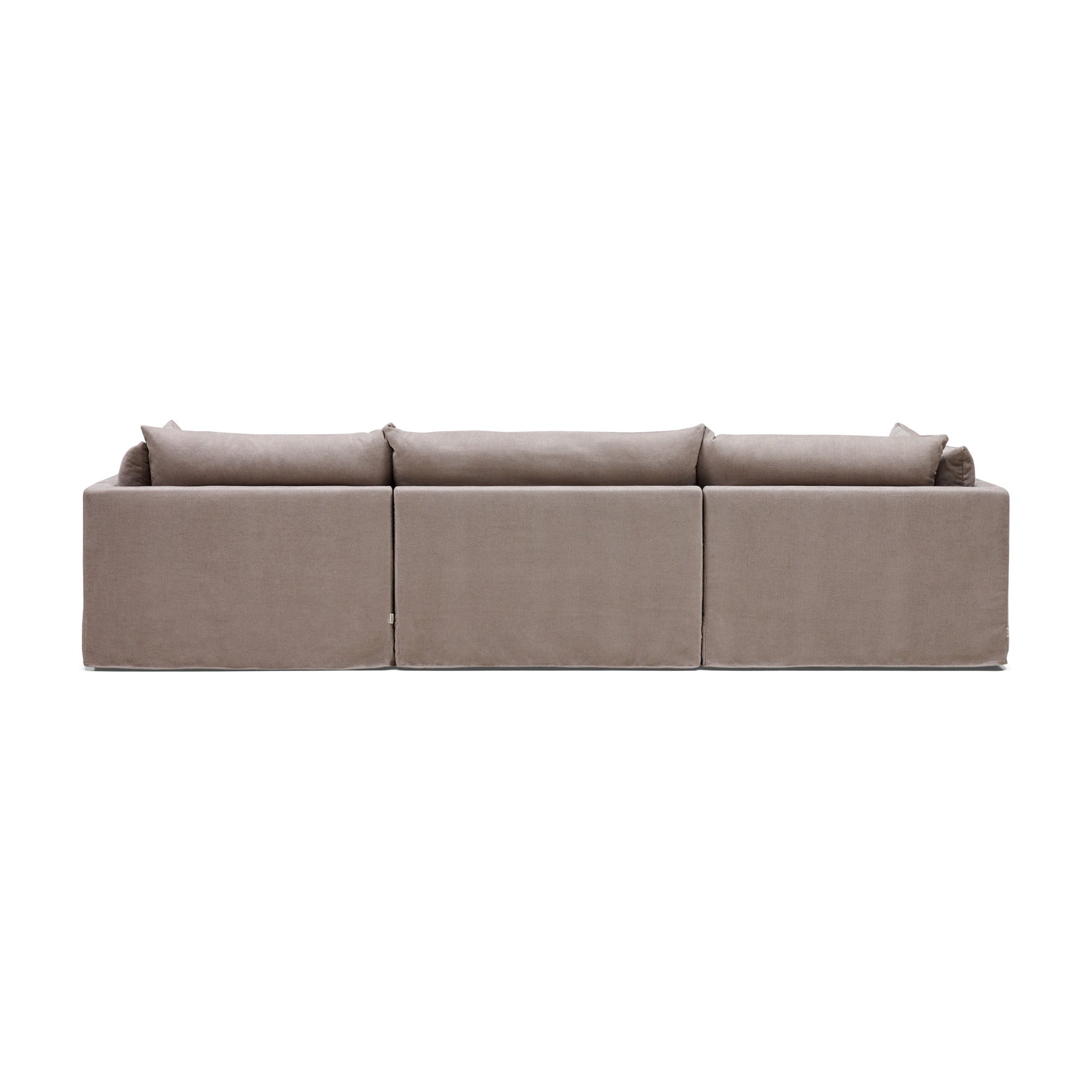 Mia Modular Sofa Oatmeal 3 Seat Right Chaise