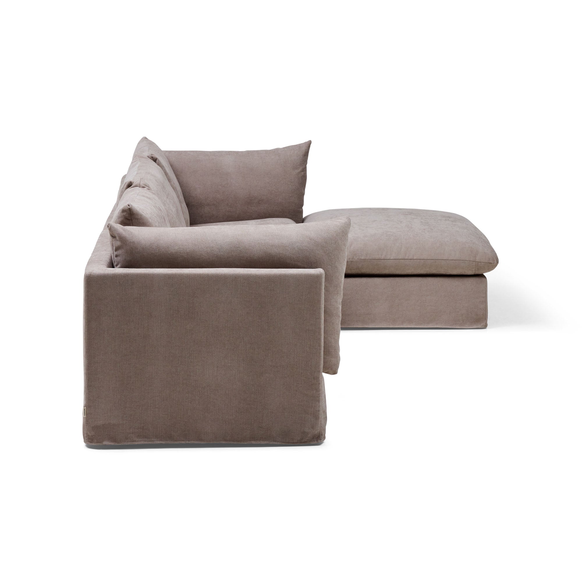 Mia Modular Sofa Oatmeal 3 Seat Right Chaise