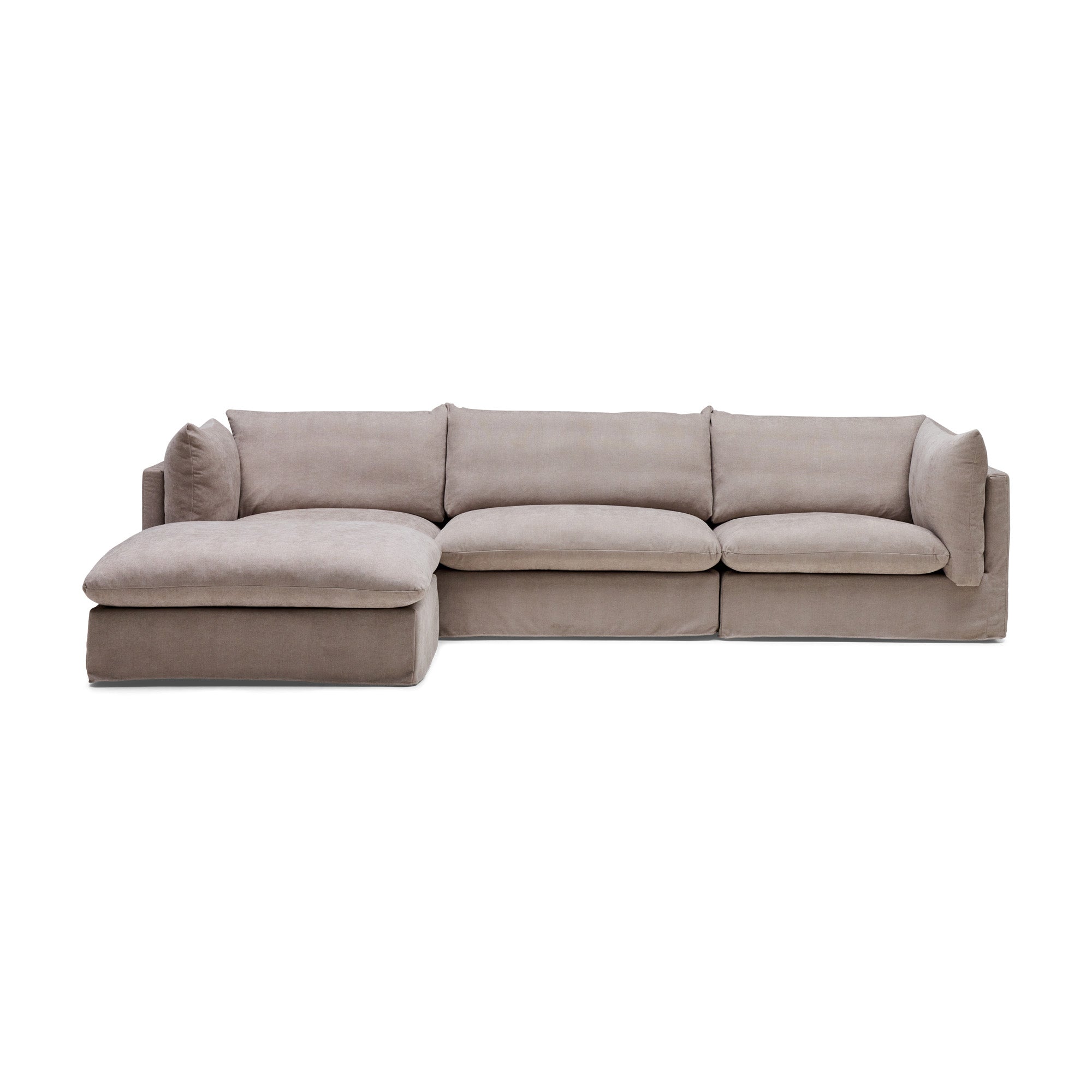 Mia Modular Sofa Oatmeal 3 Seat Left