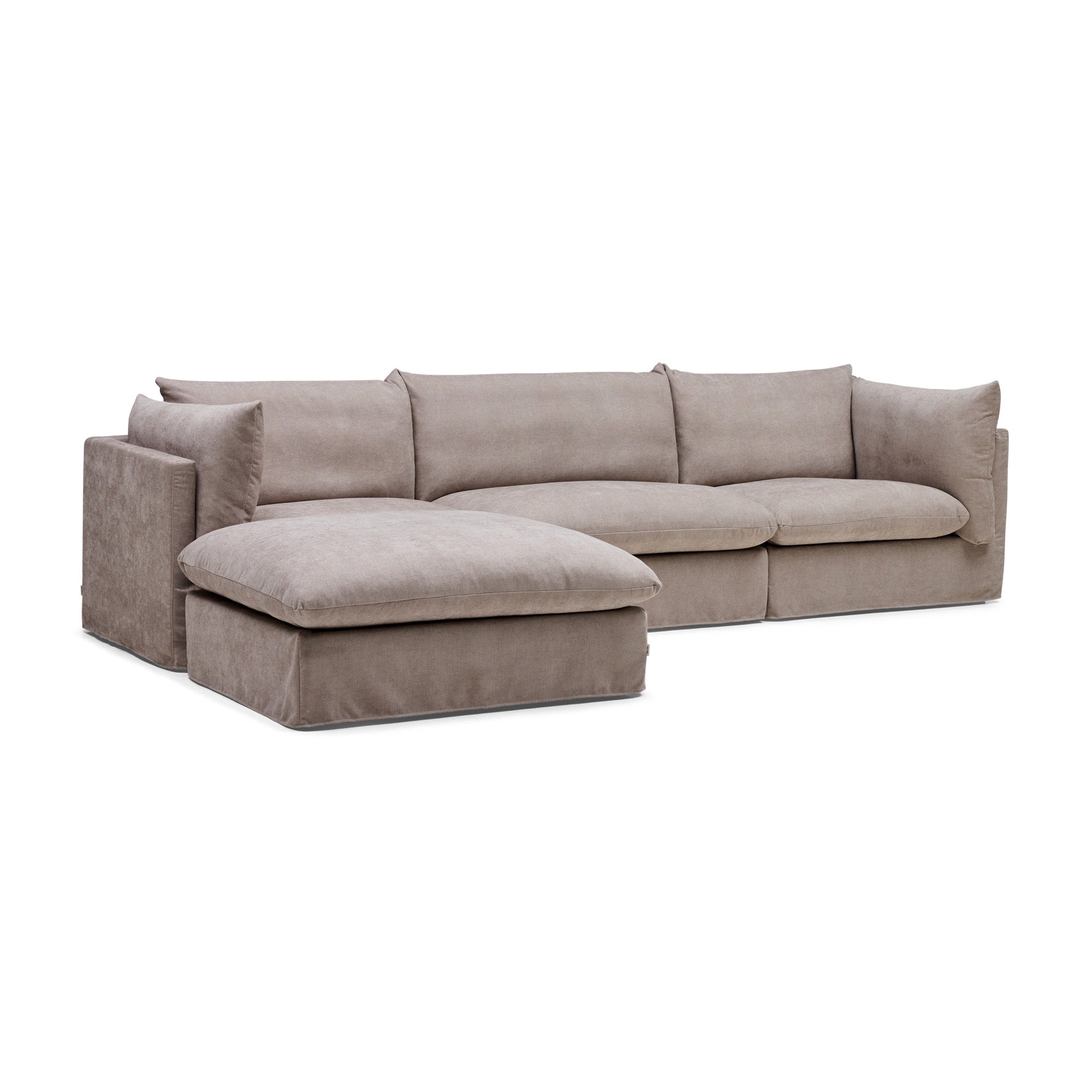 Mia Modular Sofa Oatmeal 3 Seat Left