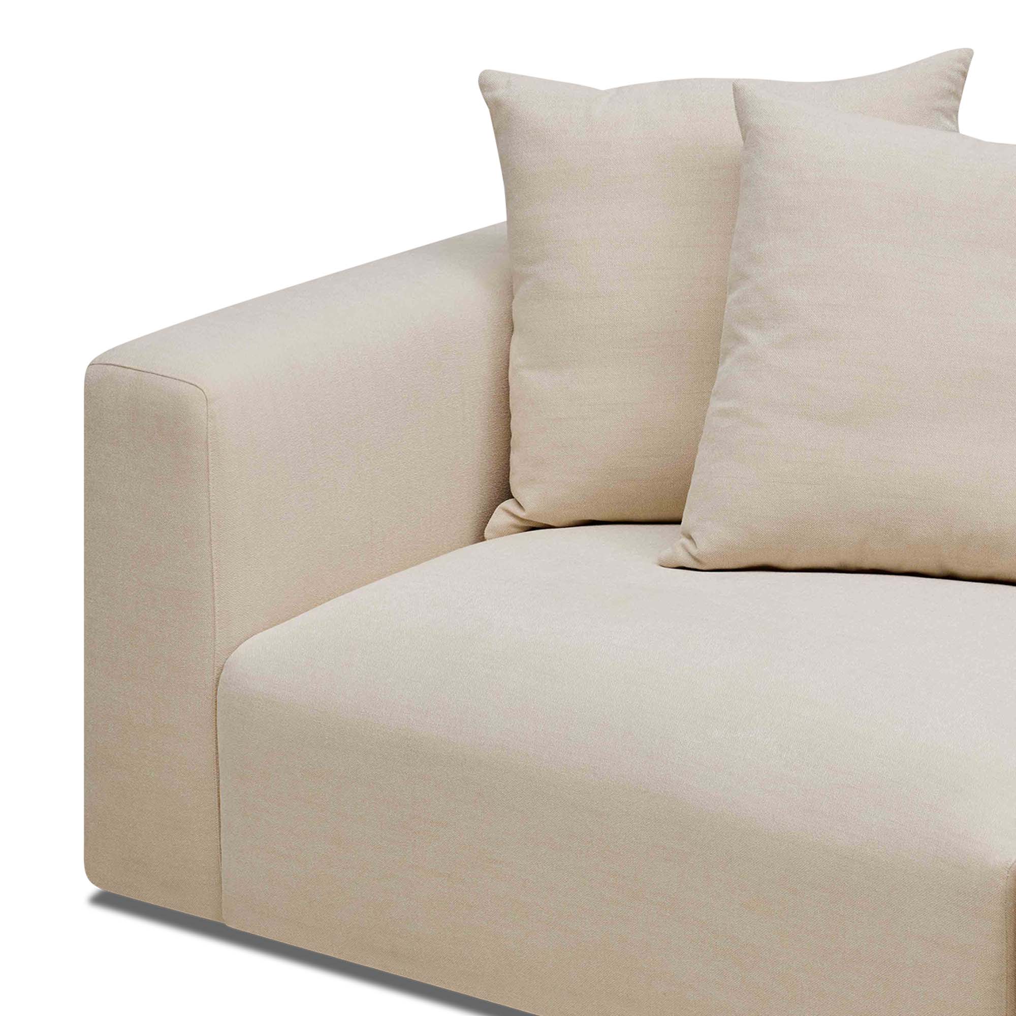 Madrid Modular Sofa Dutch White 2 Seat Right