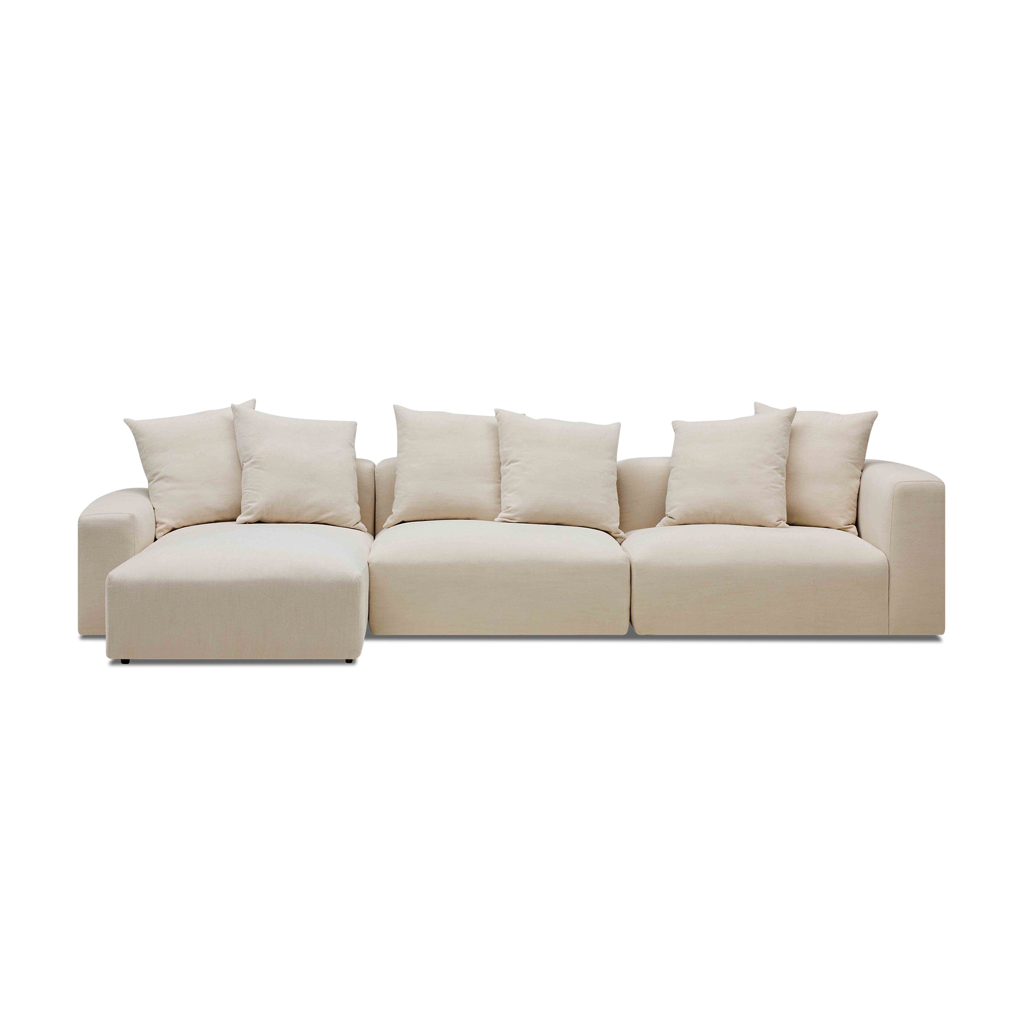 Madrid Modular Sofa Dutch White 3 Seat Left