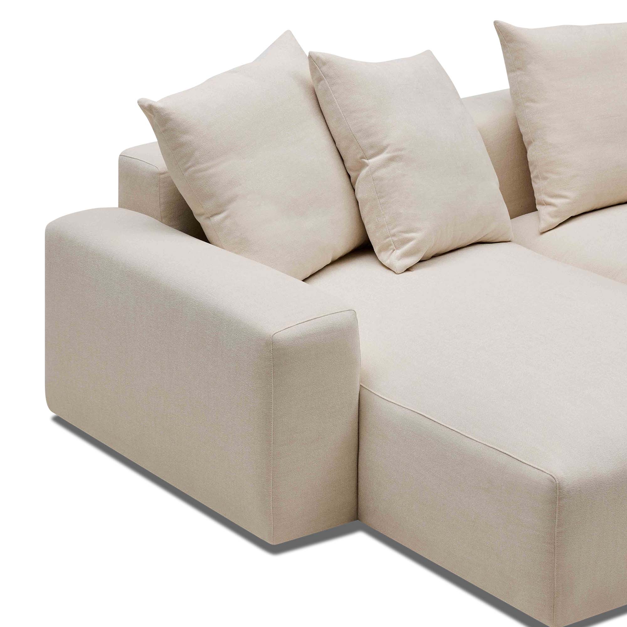 Madrid Modular Sofa Dutch White 3 Seat Left