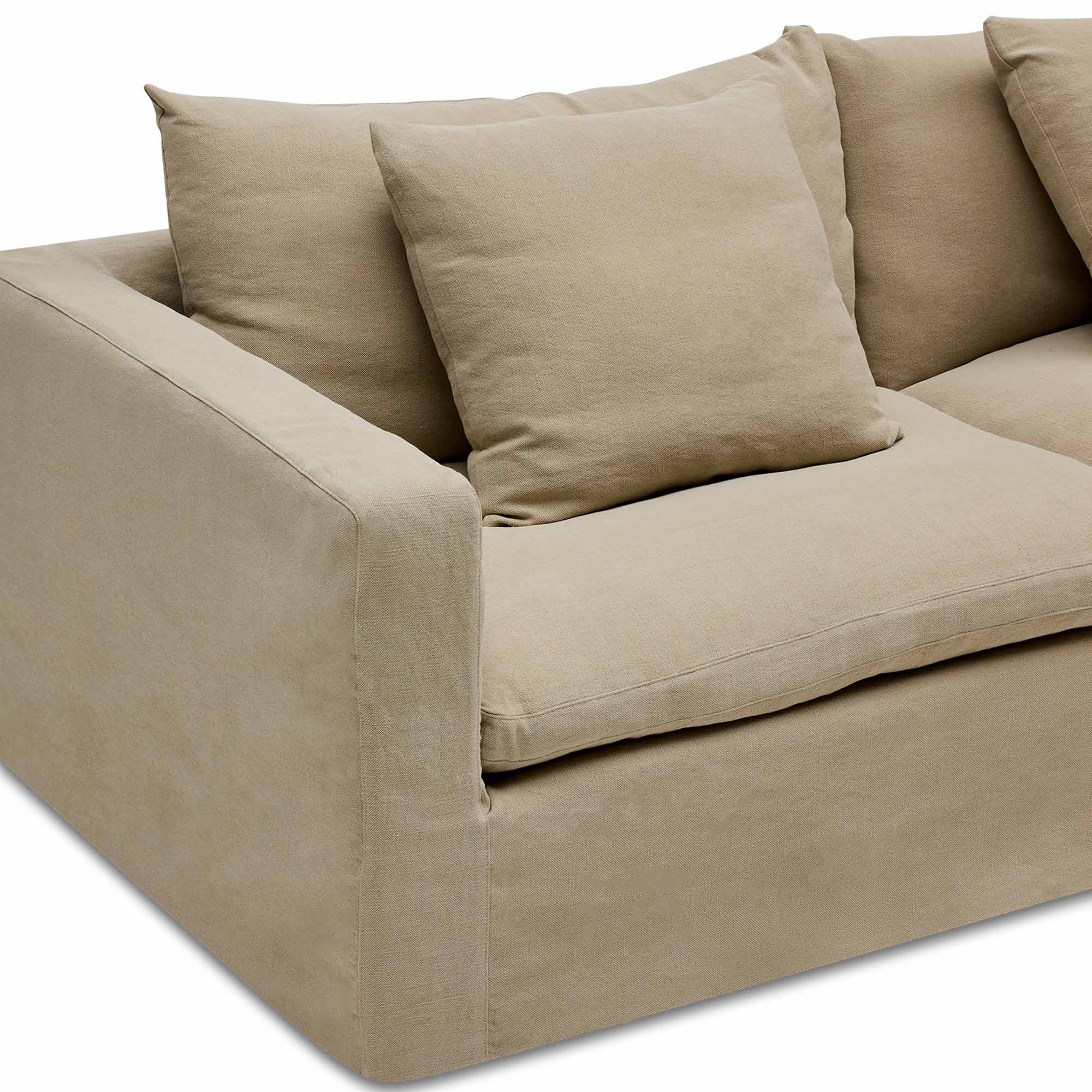 Cape Modular Sofa Warm Stone 2 Seat Right