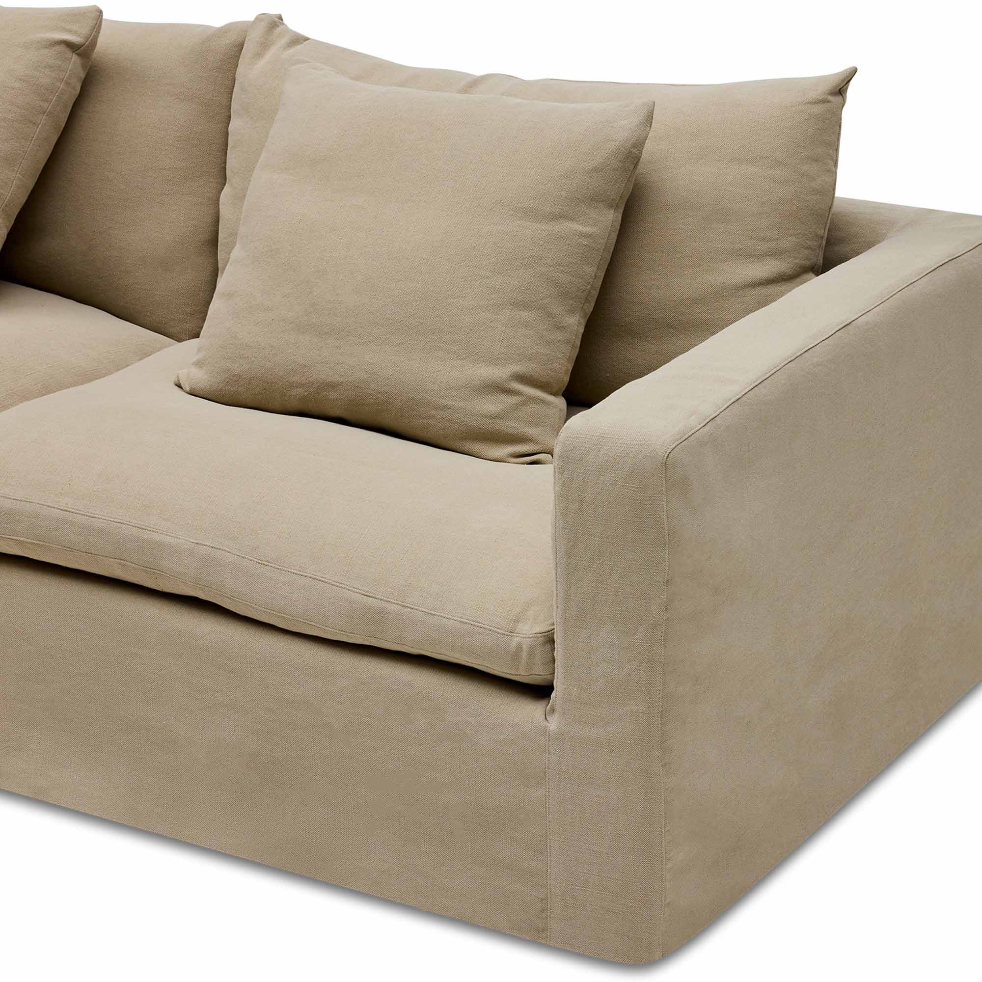 Cape Modular Sofa Warm Stone 2 Seat Left