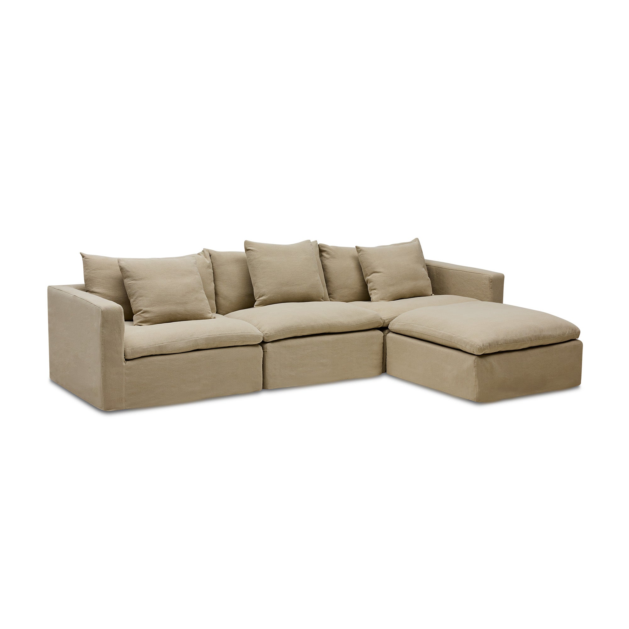 Cape Modular Sofa Warm Stone 3 Seat Right