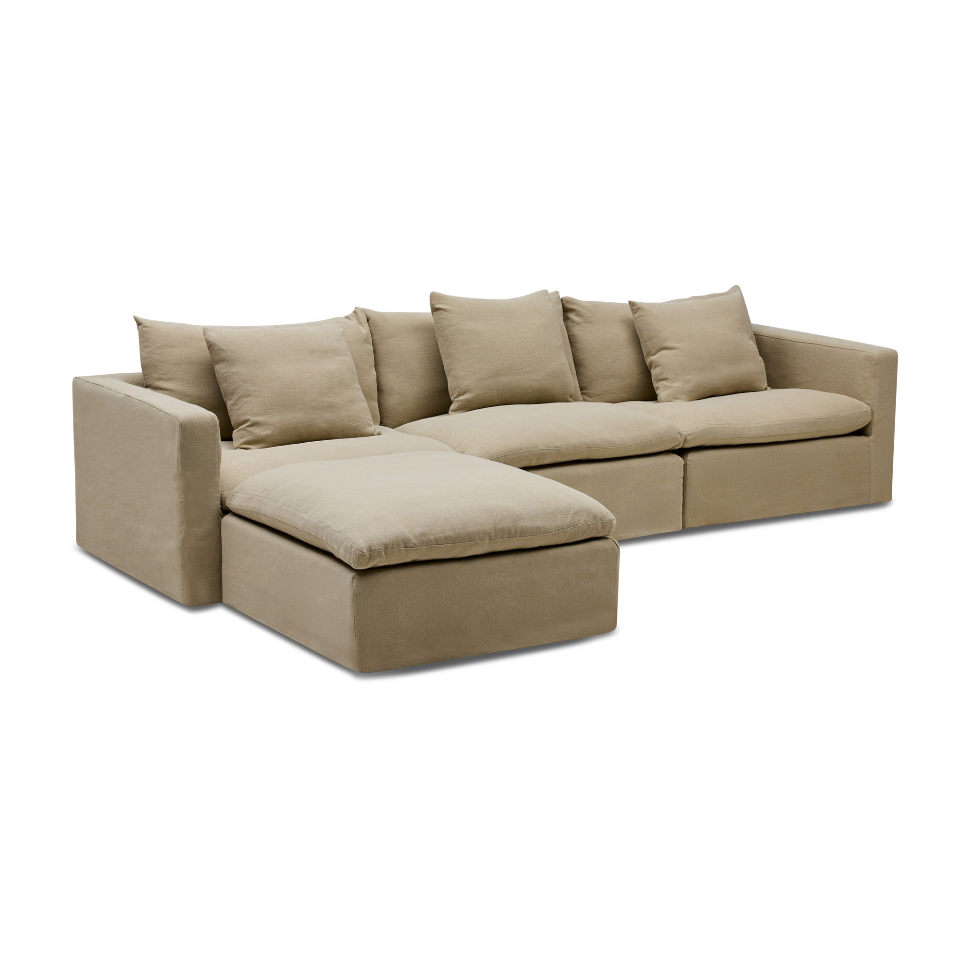 Cape Modular Sofa Warm Stone 3 Seat Left