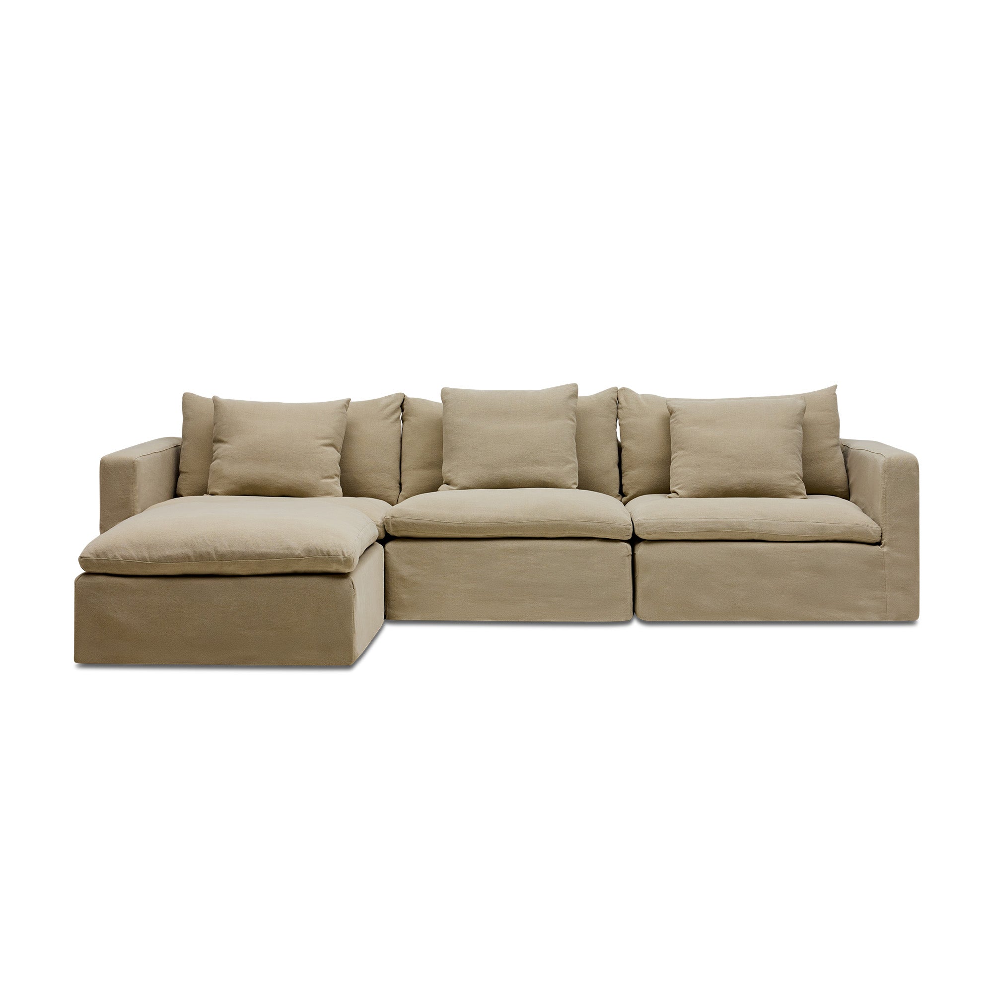 Cape Modular Sofa Warm Stone 3 Seat Left