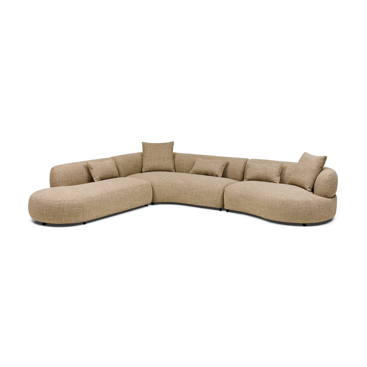 Beni  Sectional Sofa Left Chaise Claystone