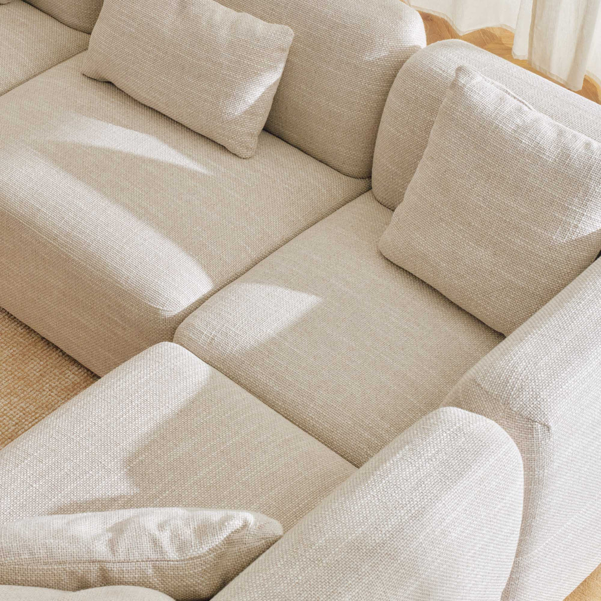 Paige Sofa Corner Oyster Weave
