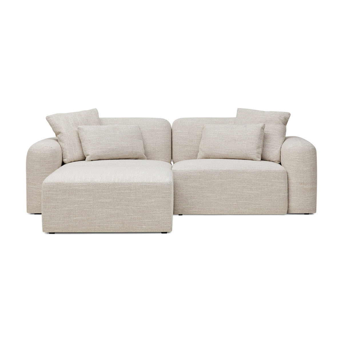 Paige Modular Sofa Oyster Weave 2 Seat with Ottoman