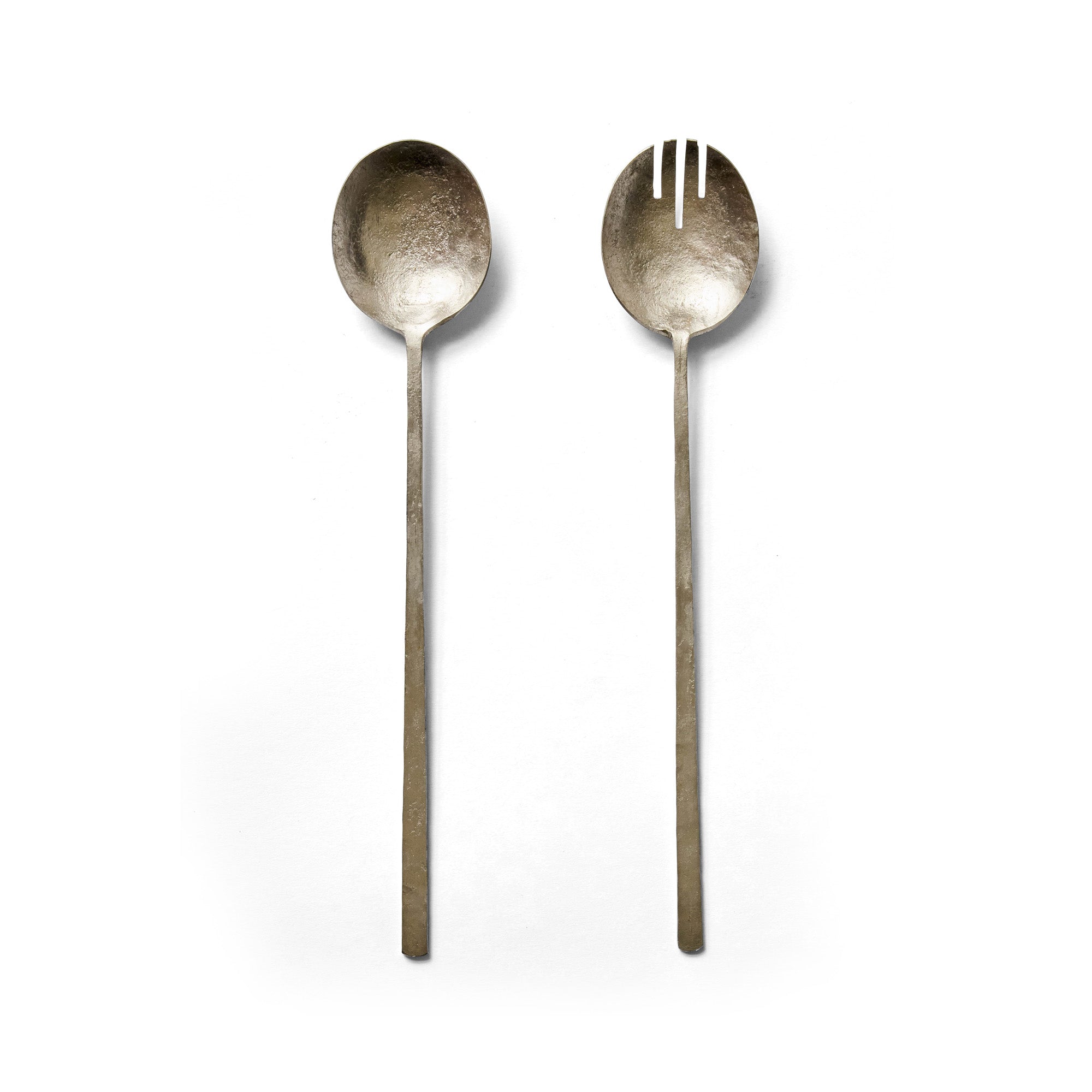 Beesh Iron Salad Servers Pewter