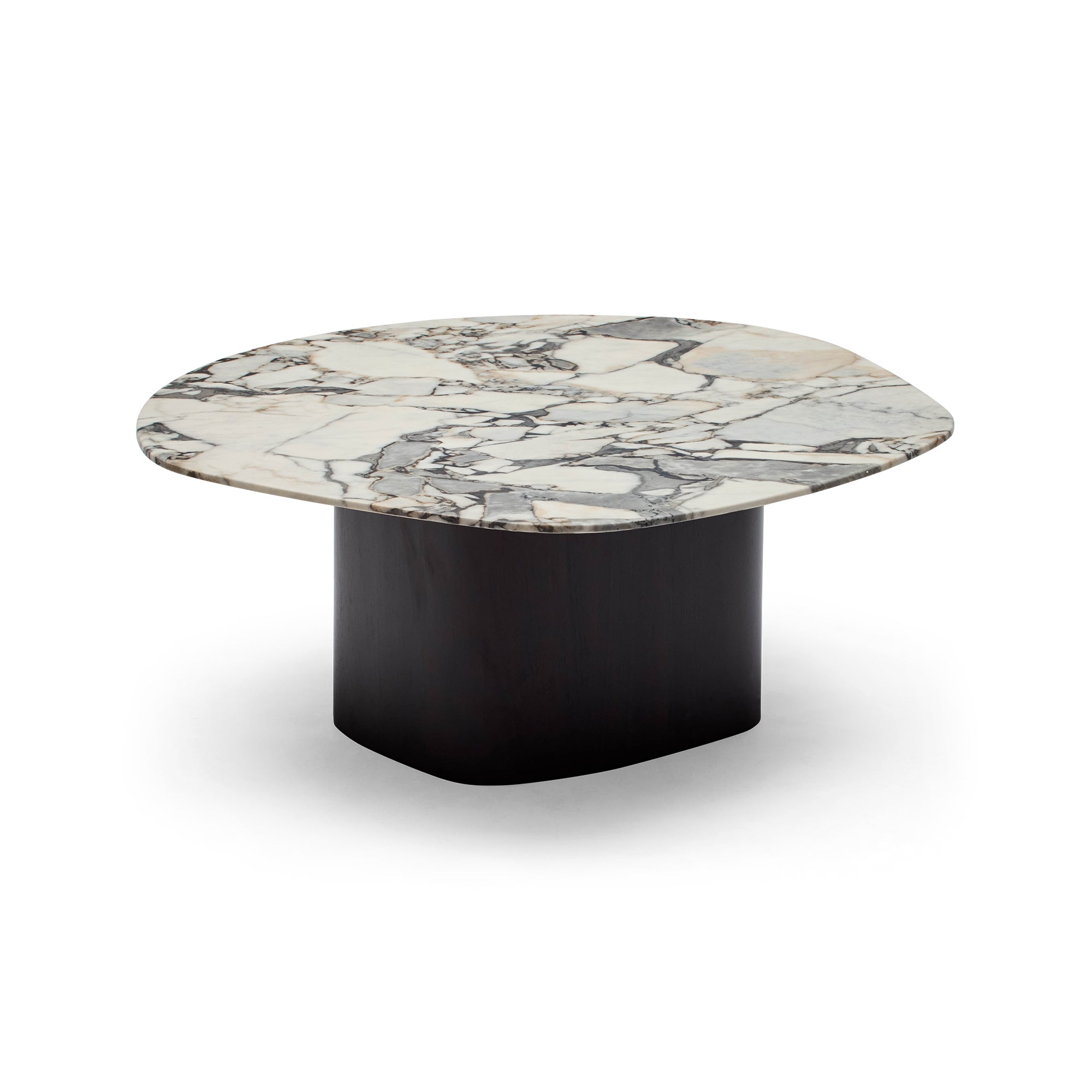 Lola Coffee Table Walnut Tempest Marble Small Ex-Display