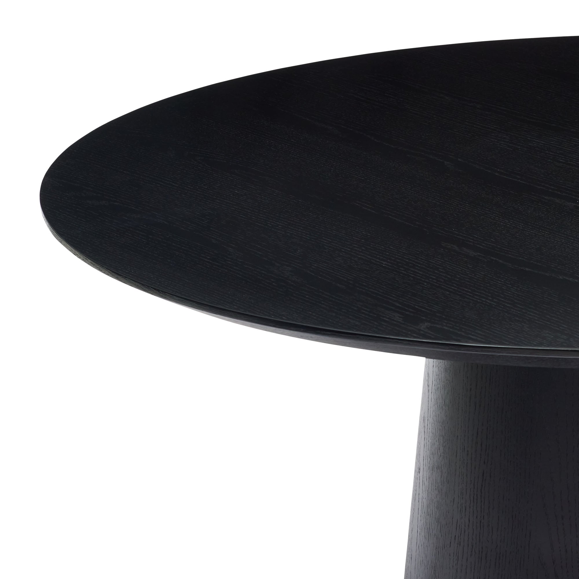 Pippa Round Dining Table Black Large