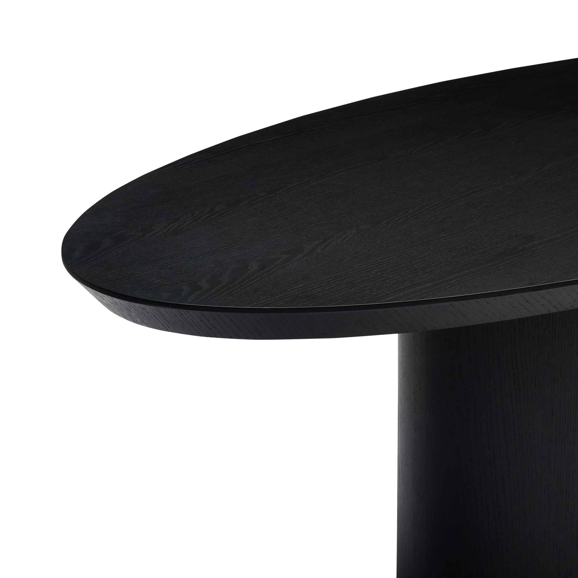 Pippa Oval Dining Table Black Small