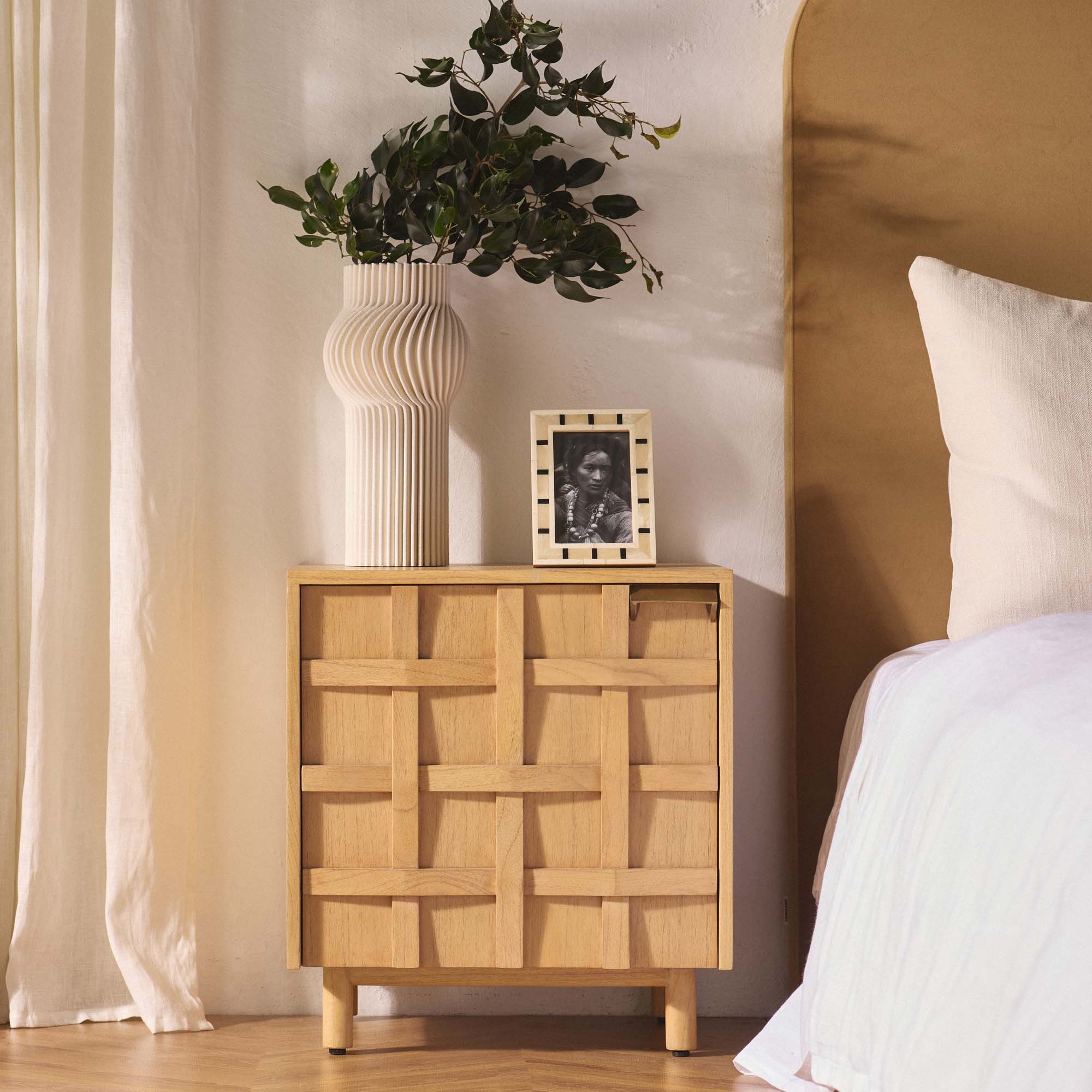 Ares Bedside Natural Right Side Handle