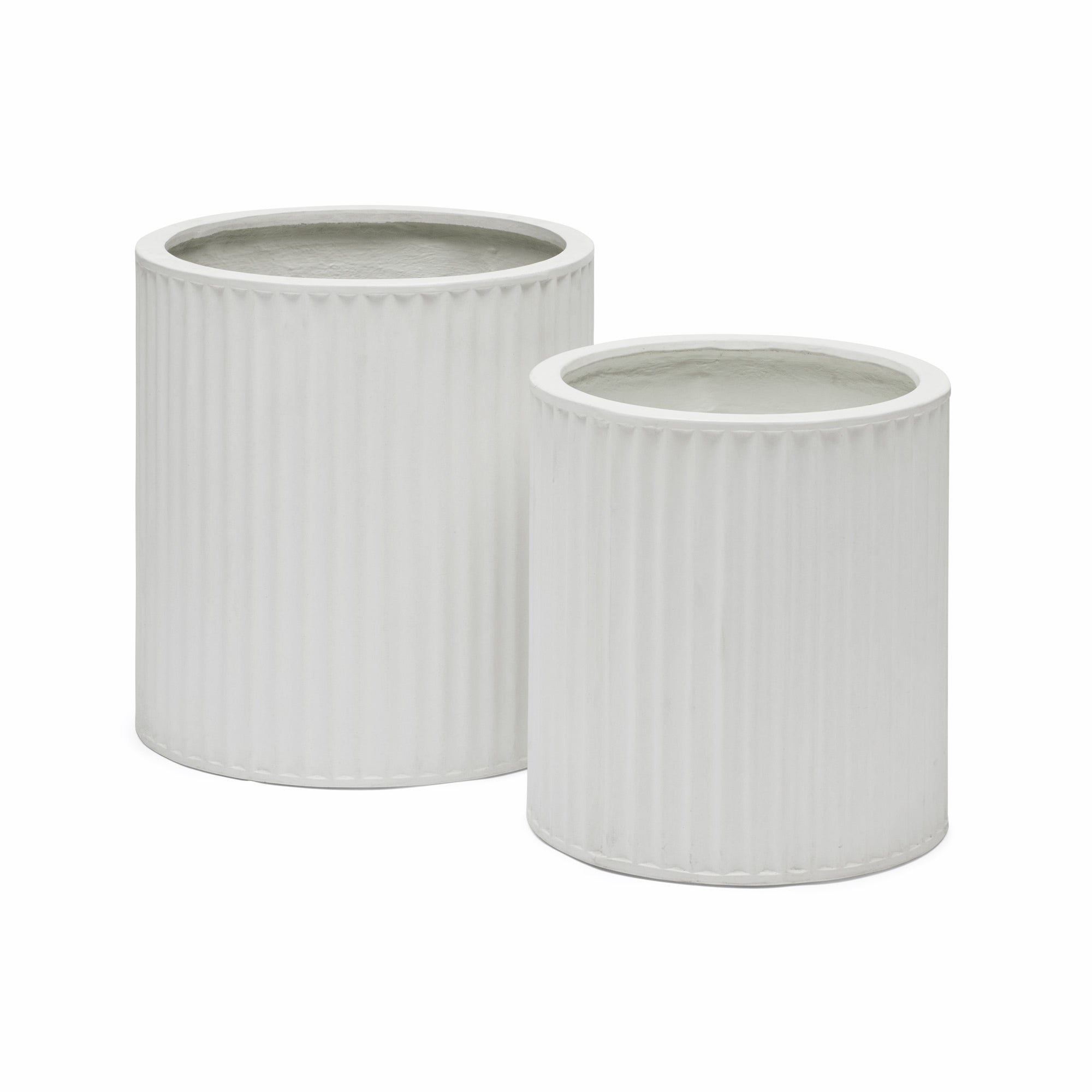 Cayman Planter Set Duo White