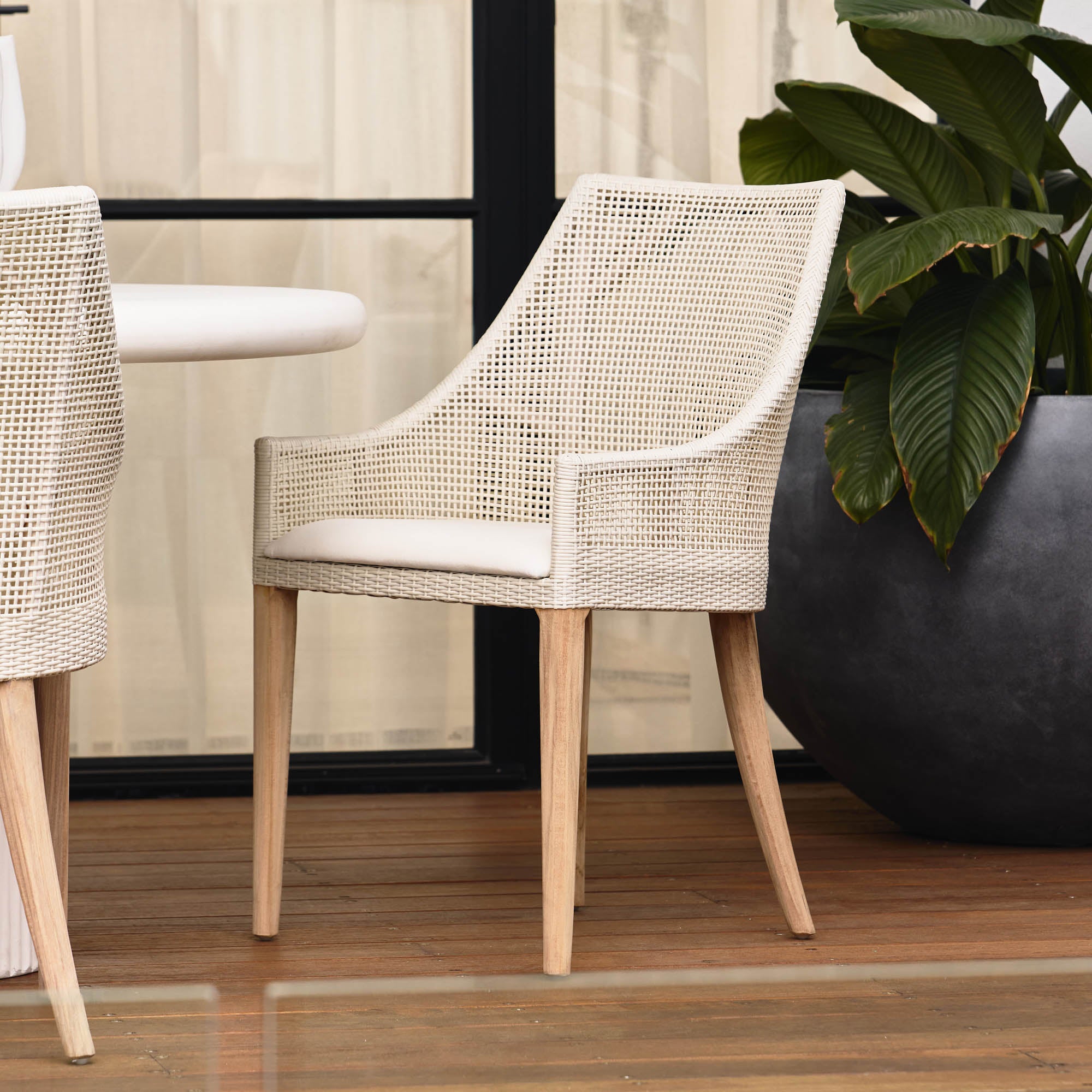 Remi Outdoor Dining Chair White