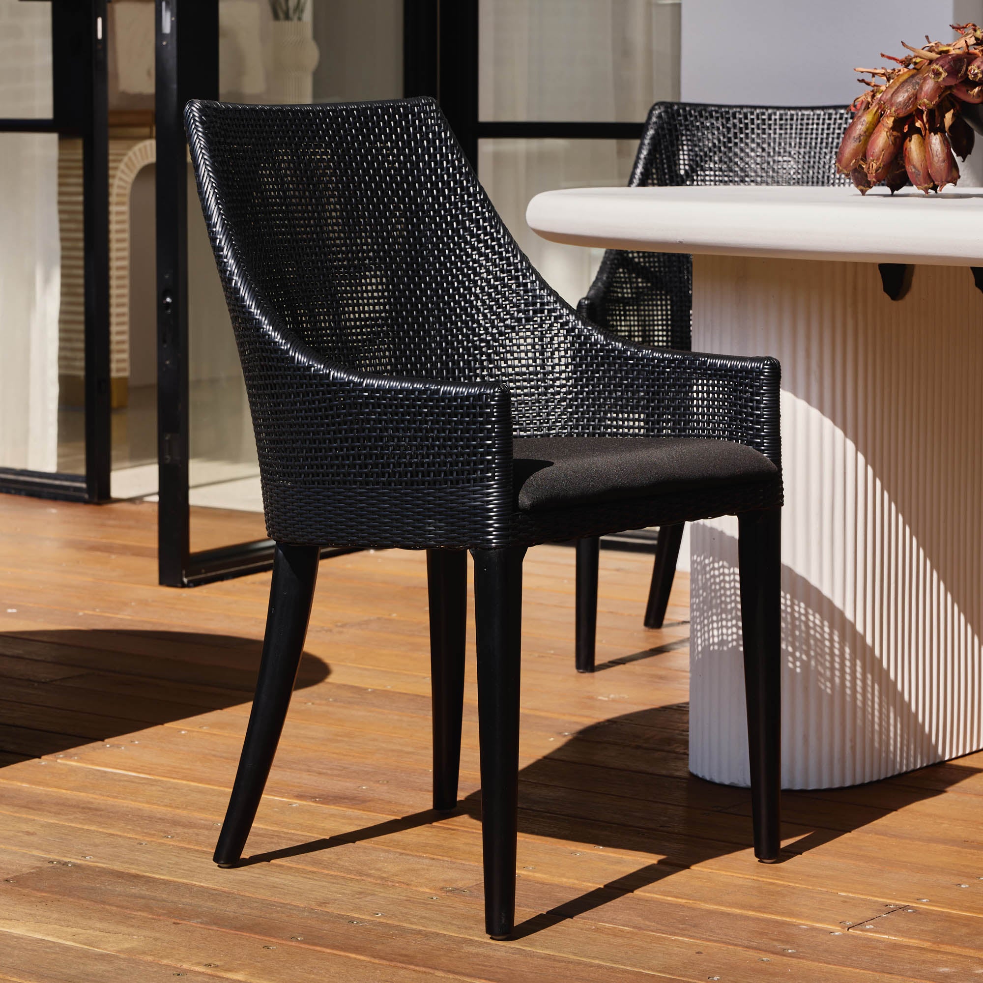 Remi Outdoor Dining Chair Ebony