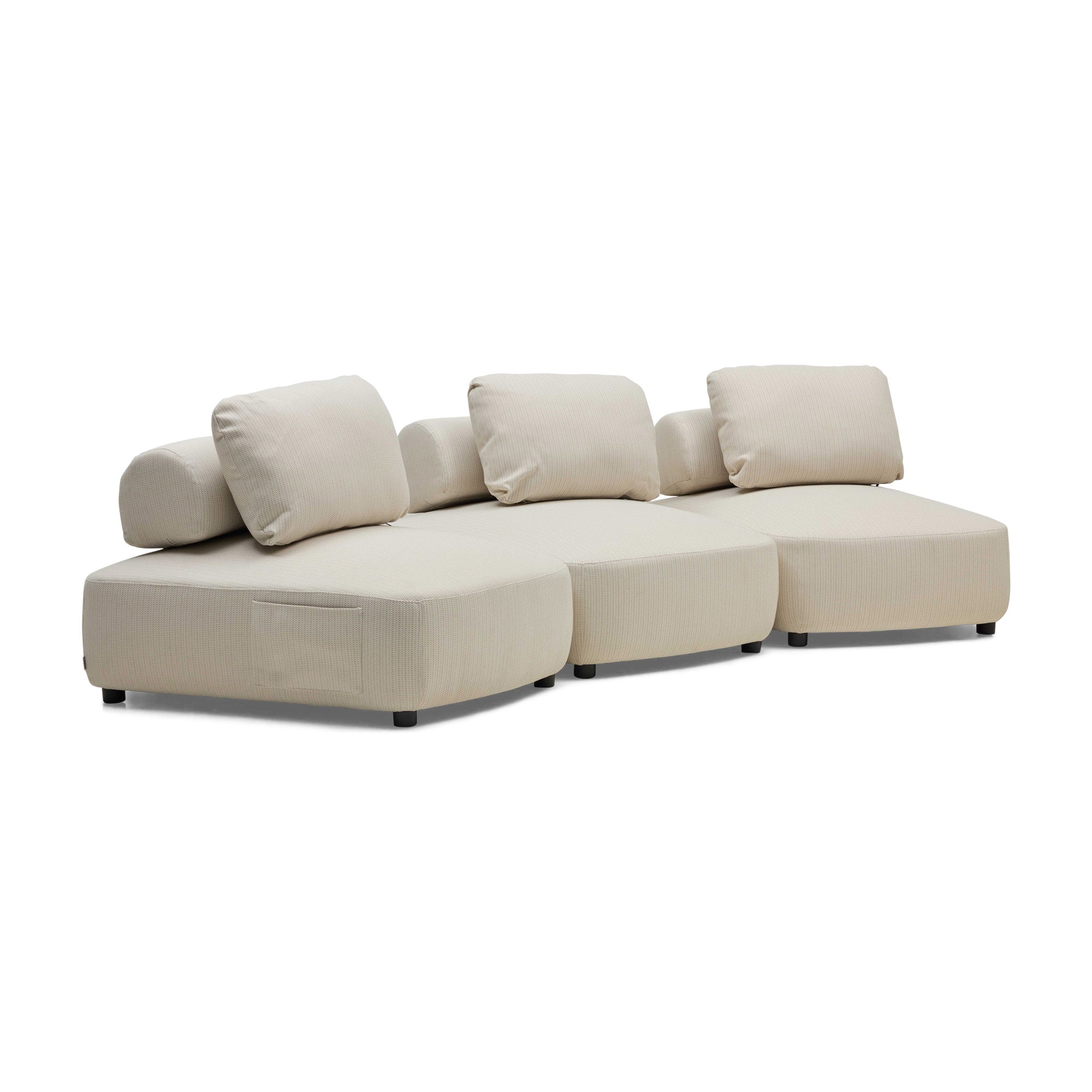 Dune Outdoor Modular Sofa Natural 3 Seat