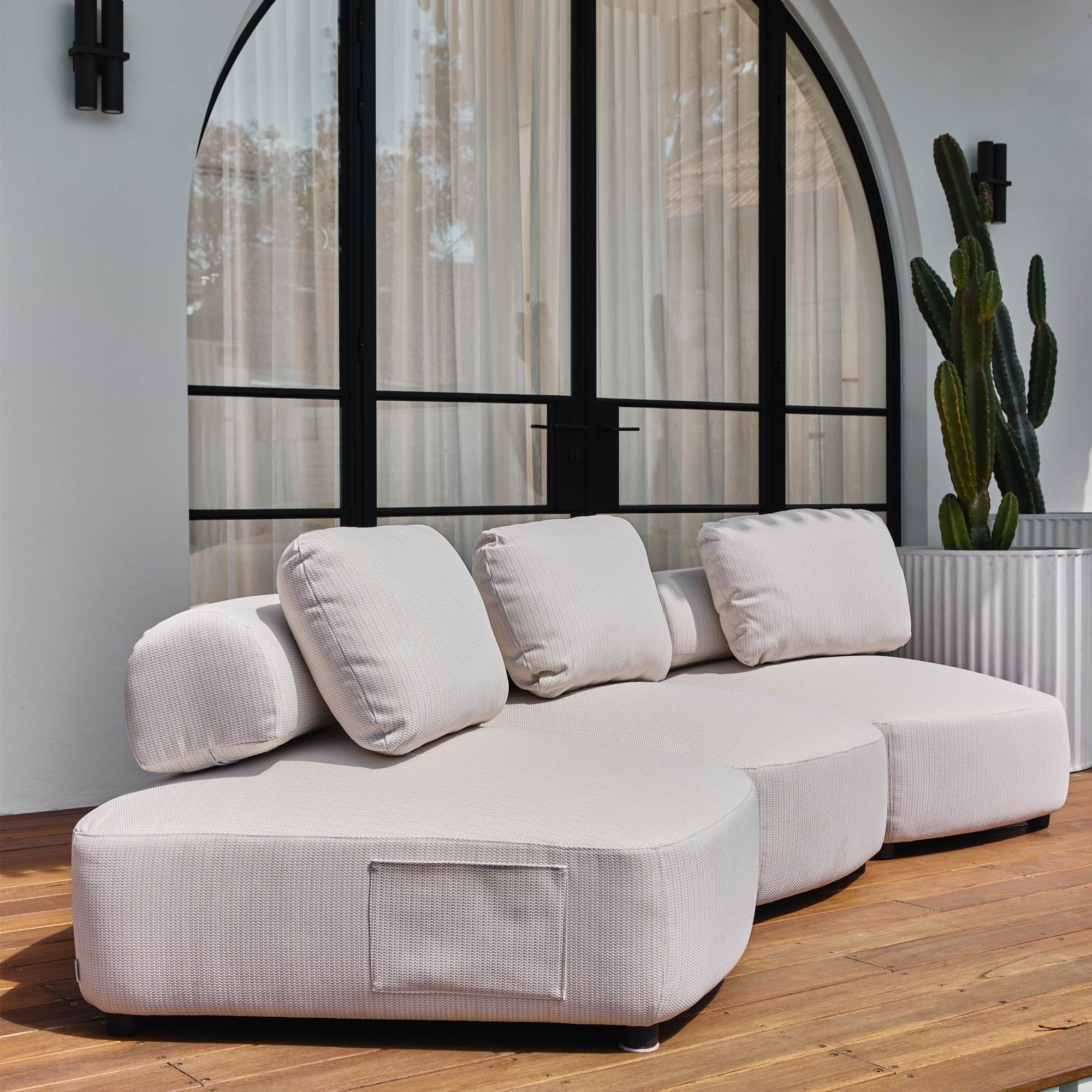 Dune Outdoor Modular Sofa Natural 3 Seat