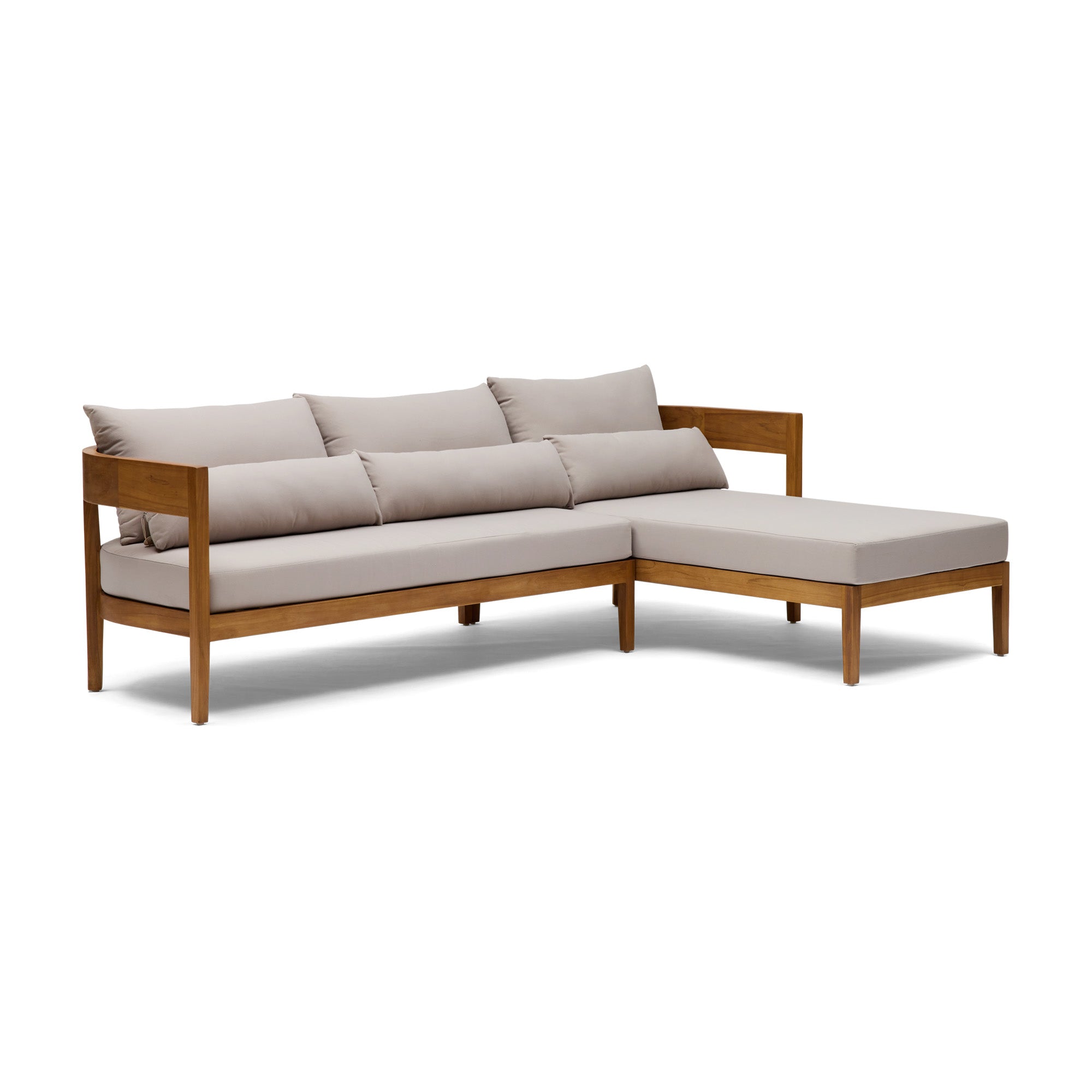 Avoca Outdoor Sofa Natural & Stone Right Chaise