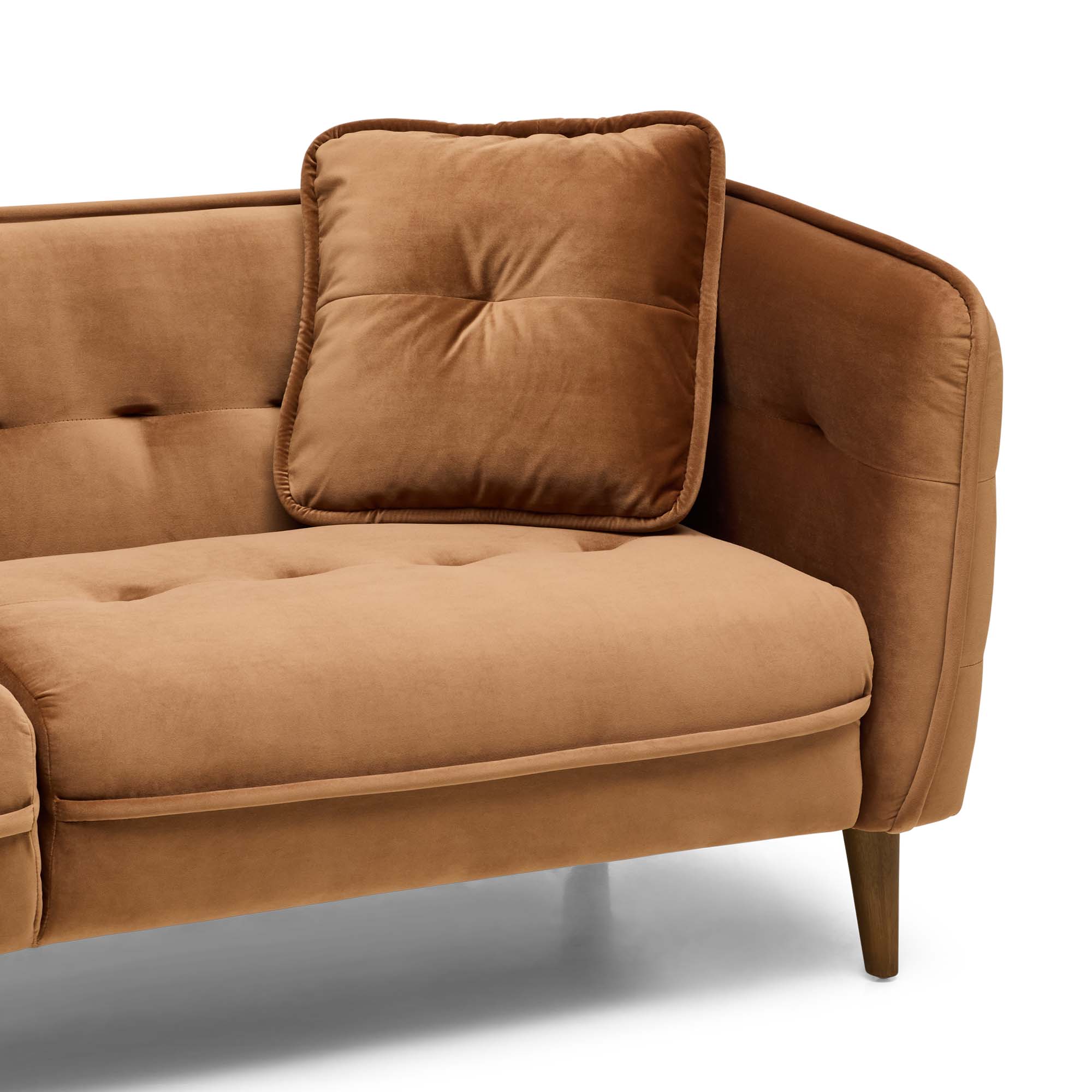 Paola Sofa Umber Velvet Sample