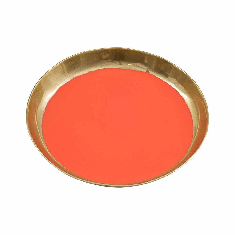 Almina Round Tray Orange